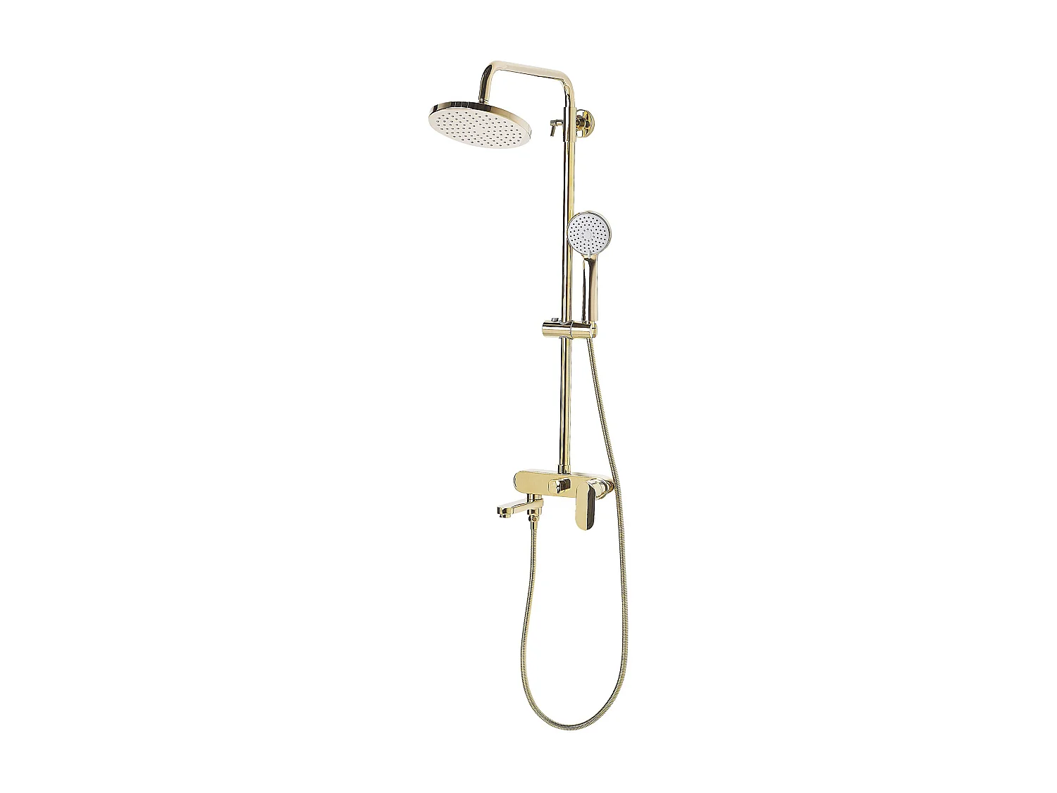 Ensemble de douche avec mitigeur et douche de pluie GURARA Doré