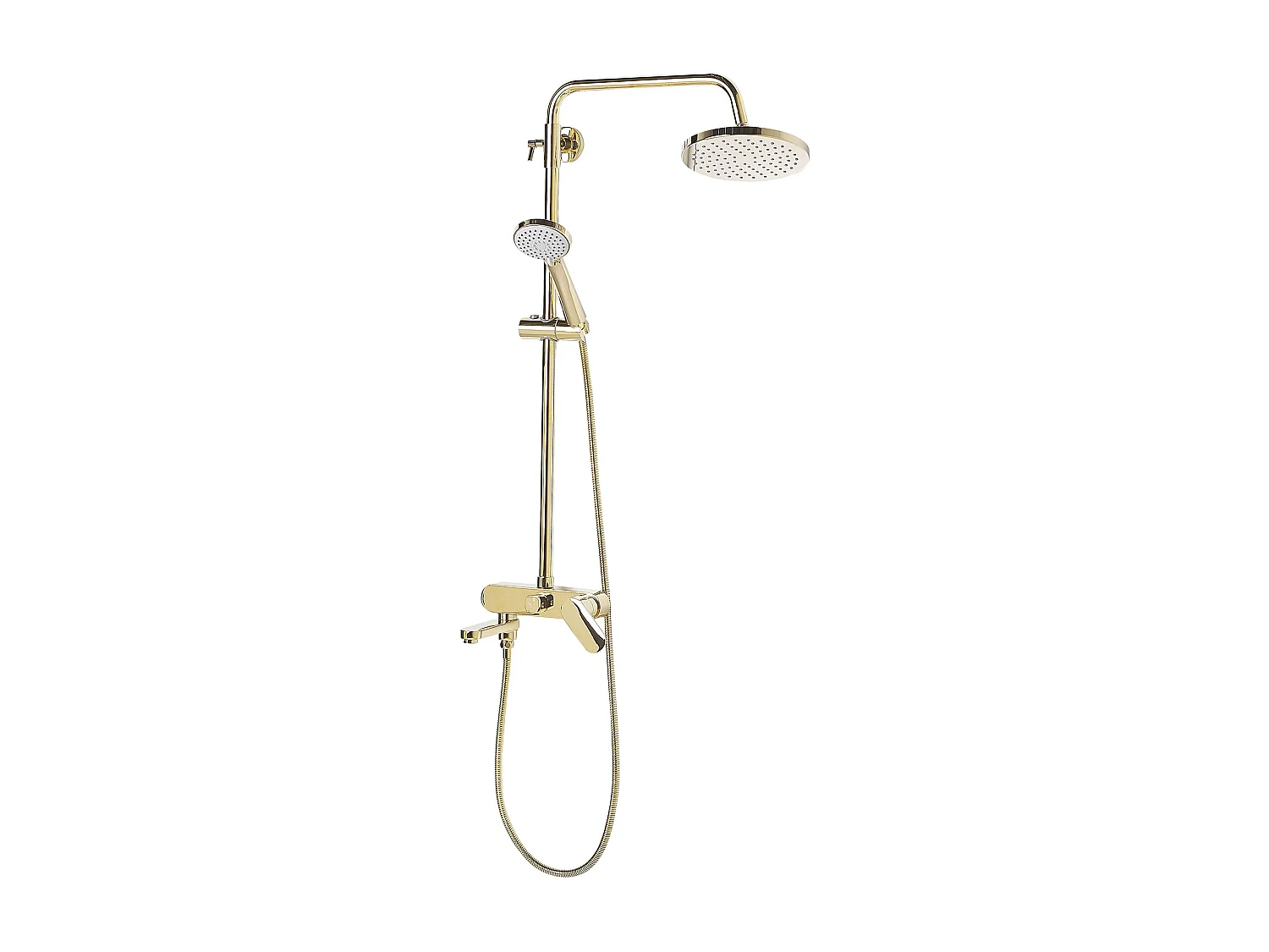 Ensemble de douche avec mitigeur et douche de pluie GURARA Doré