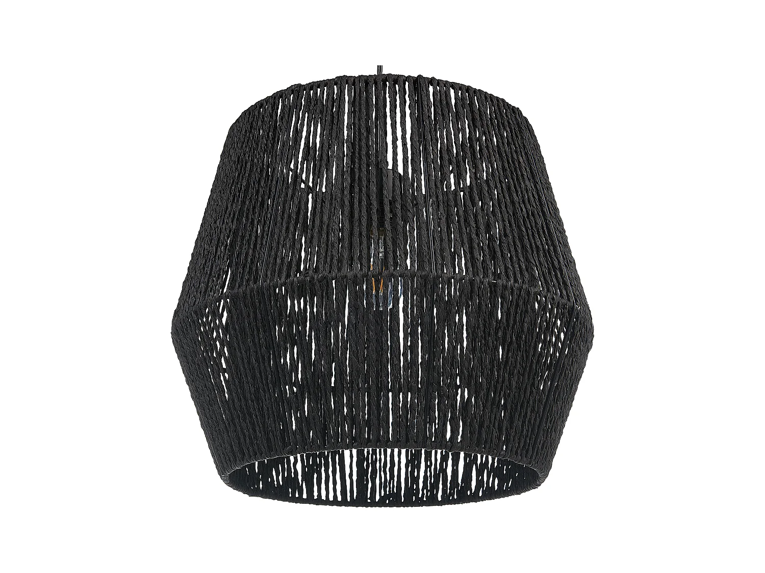 Lámpara colgante GWERU Cuerda de papel Negro