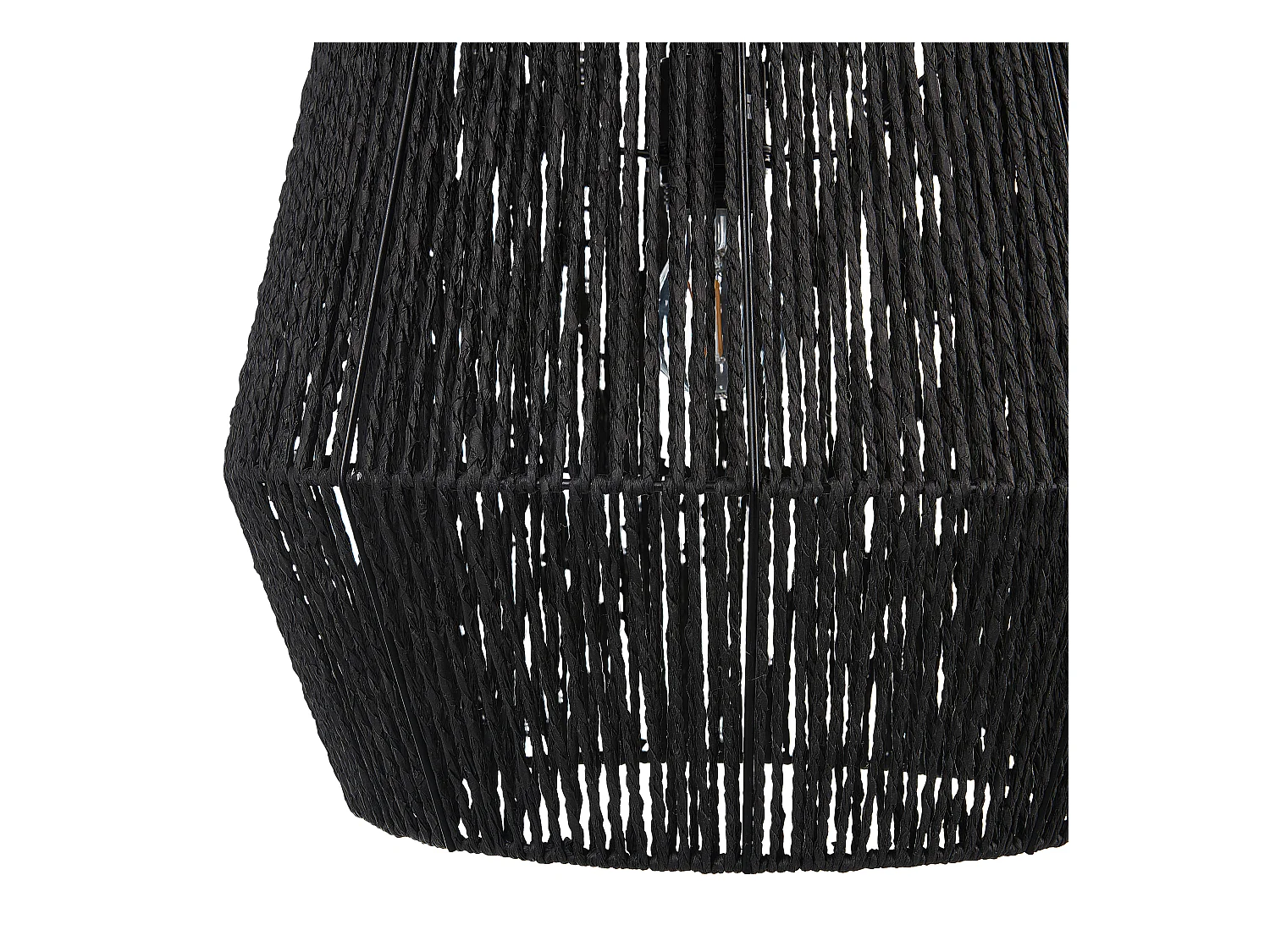 Lámpara colgante GWERU Cuerda de papel Negro