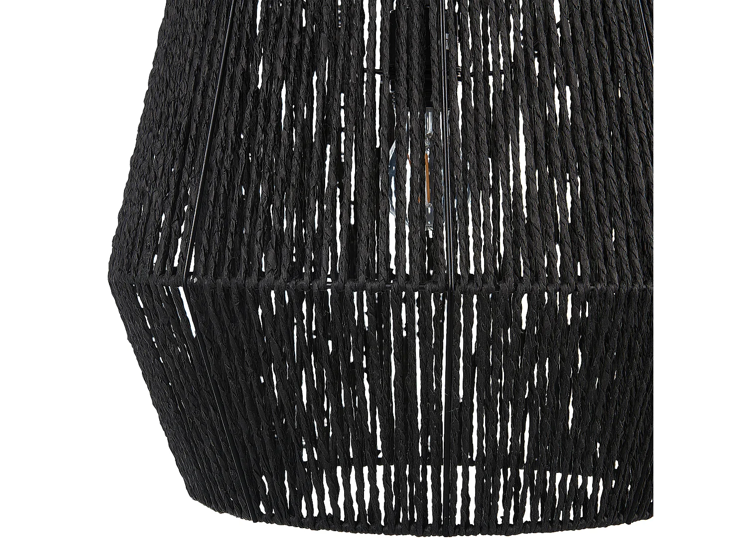 Candeeiro suspenso GWERU Corda de papel Preto