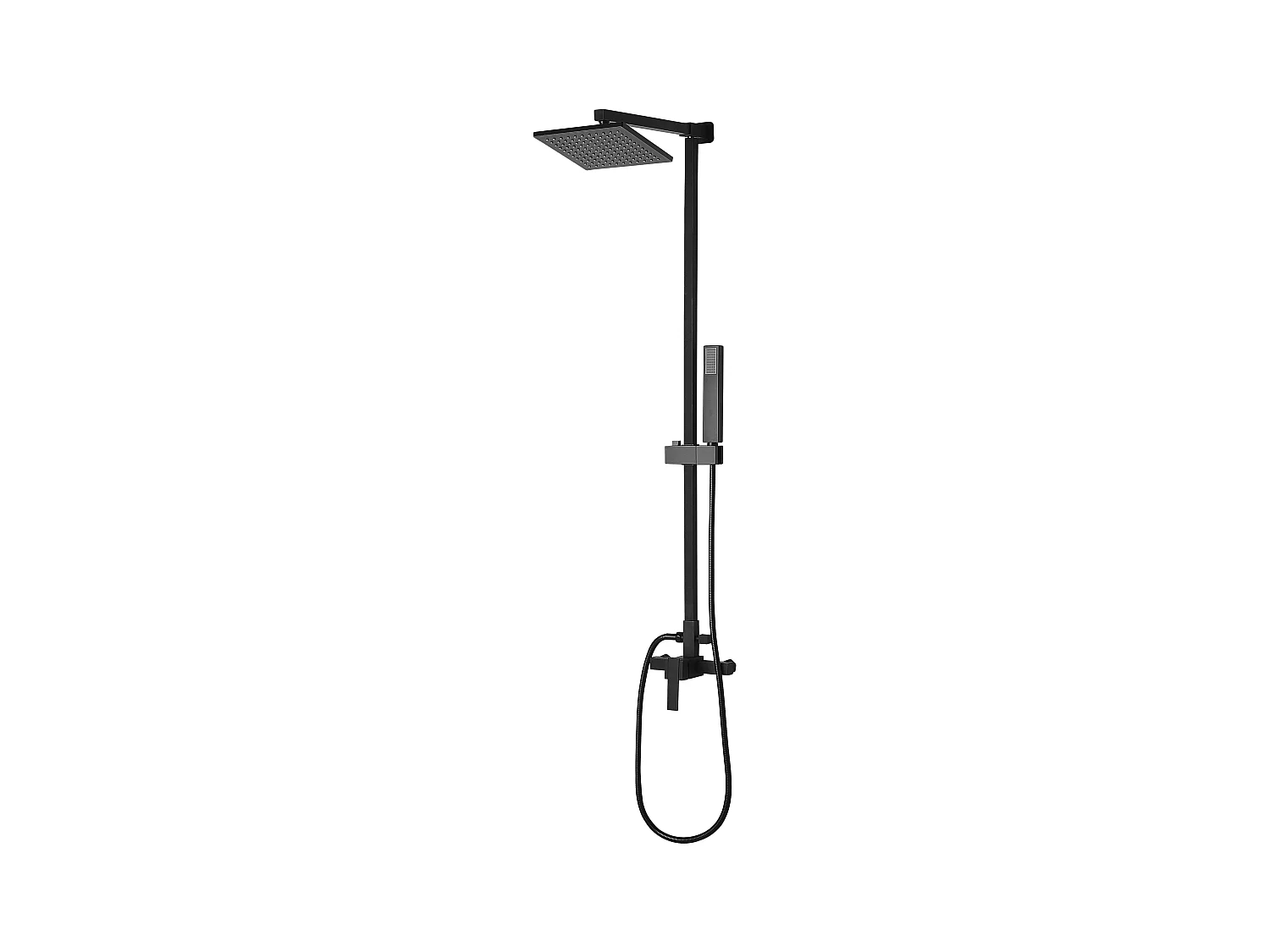 Ensemble de douche avec mitigeur et douche de pluie TAGBO Noir