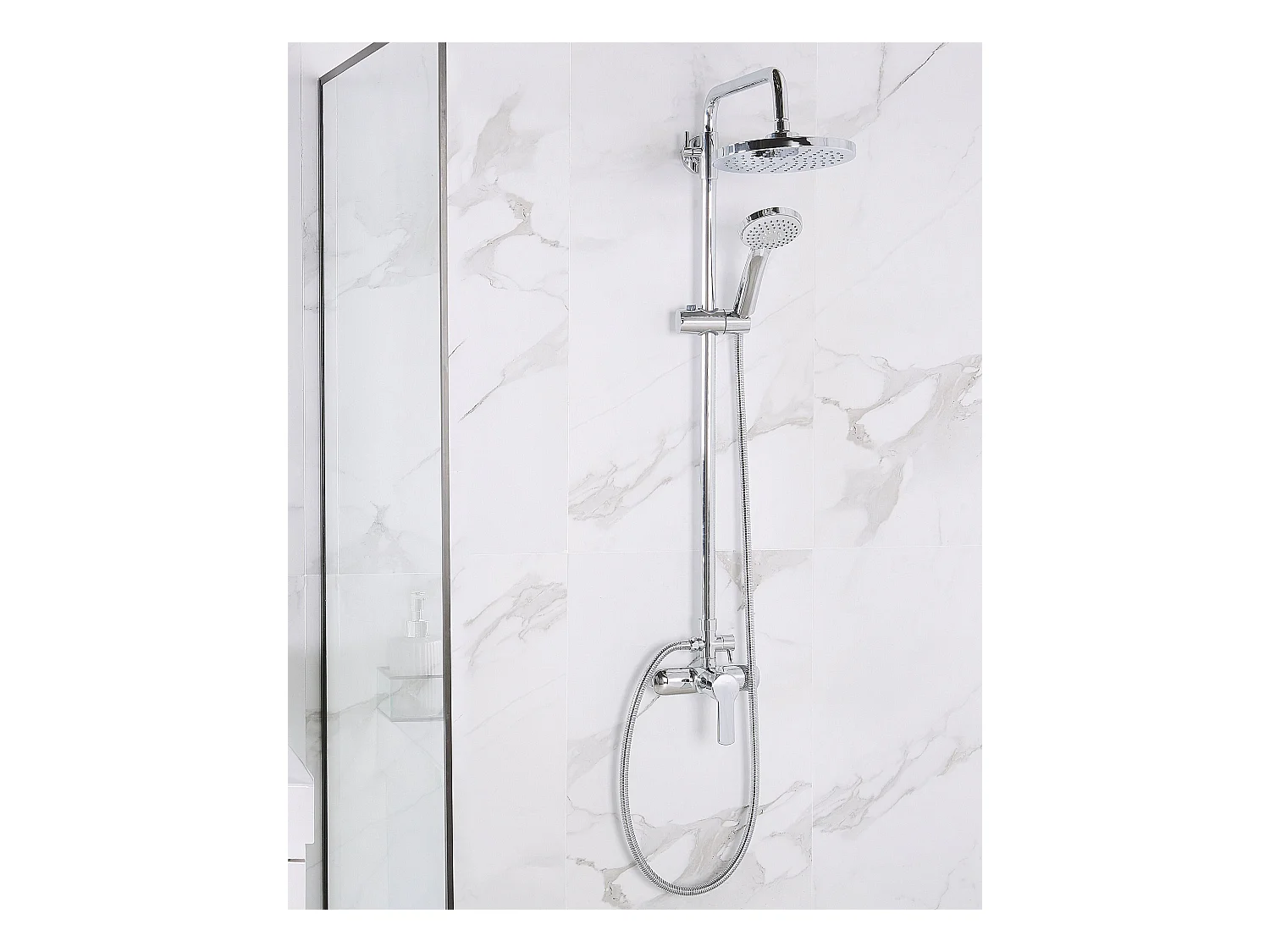 Columna de ducha con efecto lluvia TINKISSO Plateado