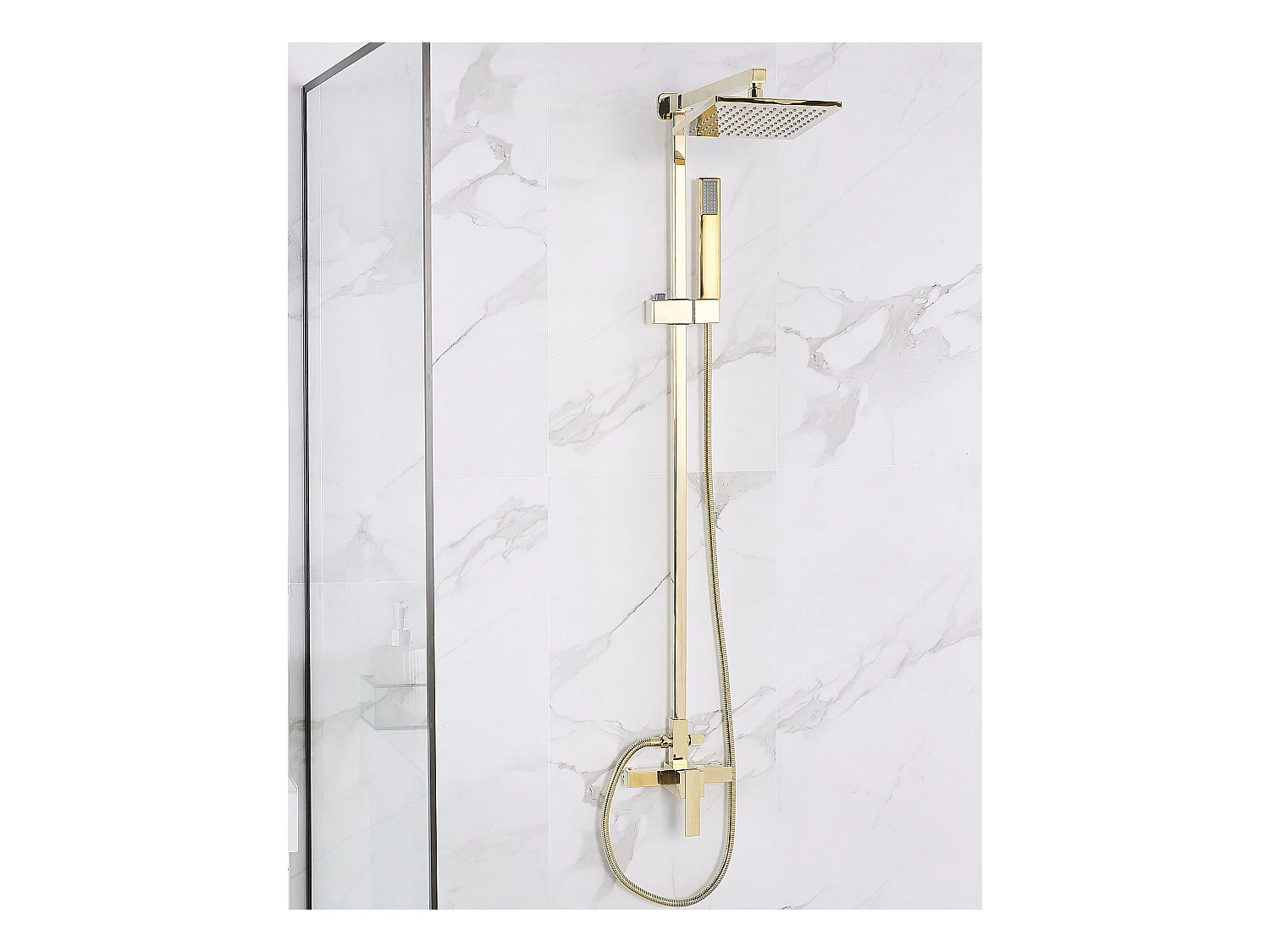 Columna de ducha con efecto lluvia TAGBO Dorado