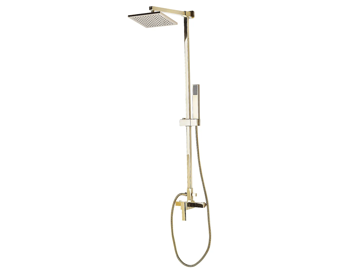 Ensemble de douche avec mitigeur et douche de pluie TAGBO Doré