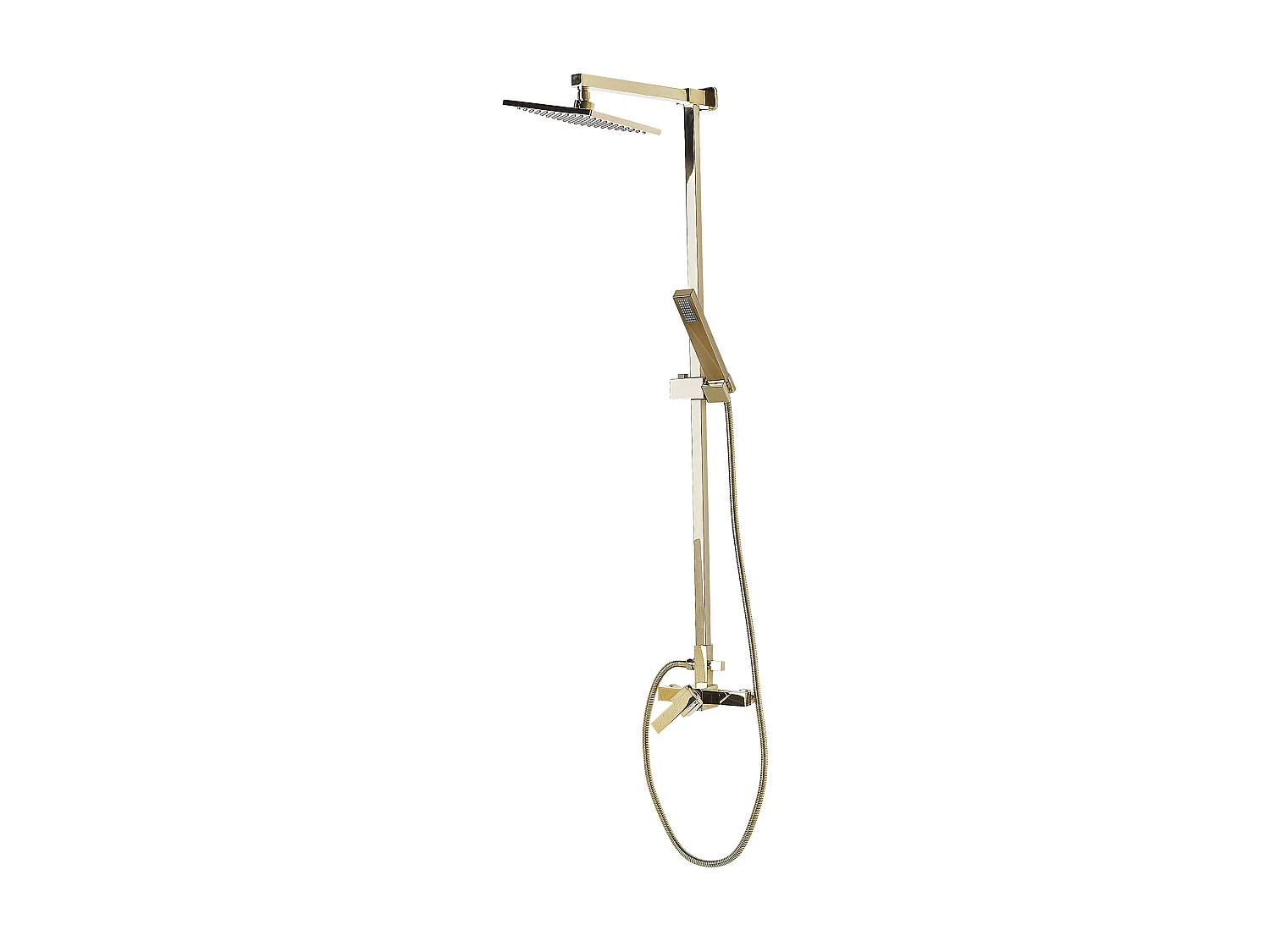 Ensemble de douche avec mitigeur et douche de pluie TAGBO Doré