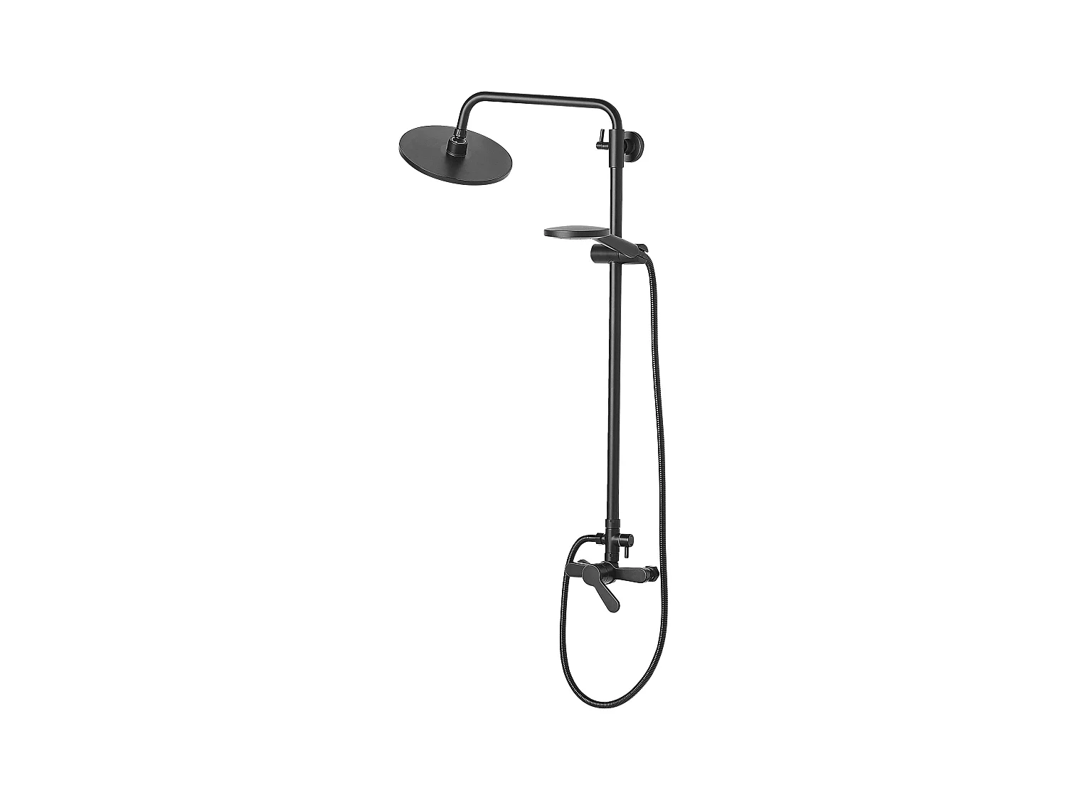 Ensemble de douche avec mitigeur et douche de pluie FARIN Noir