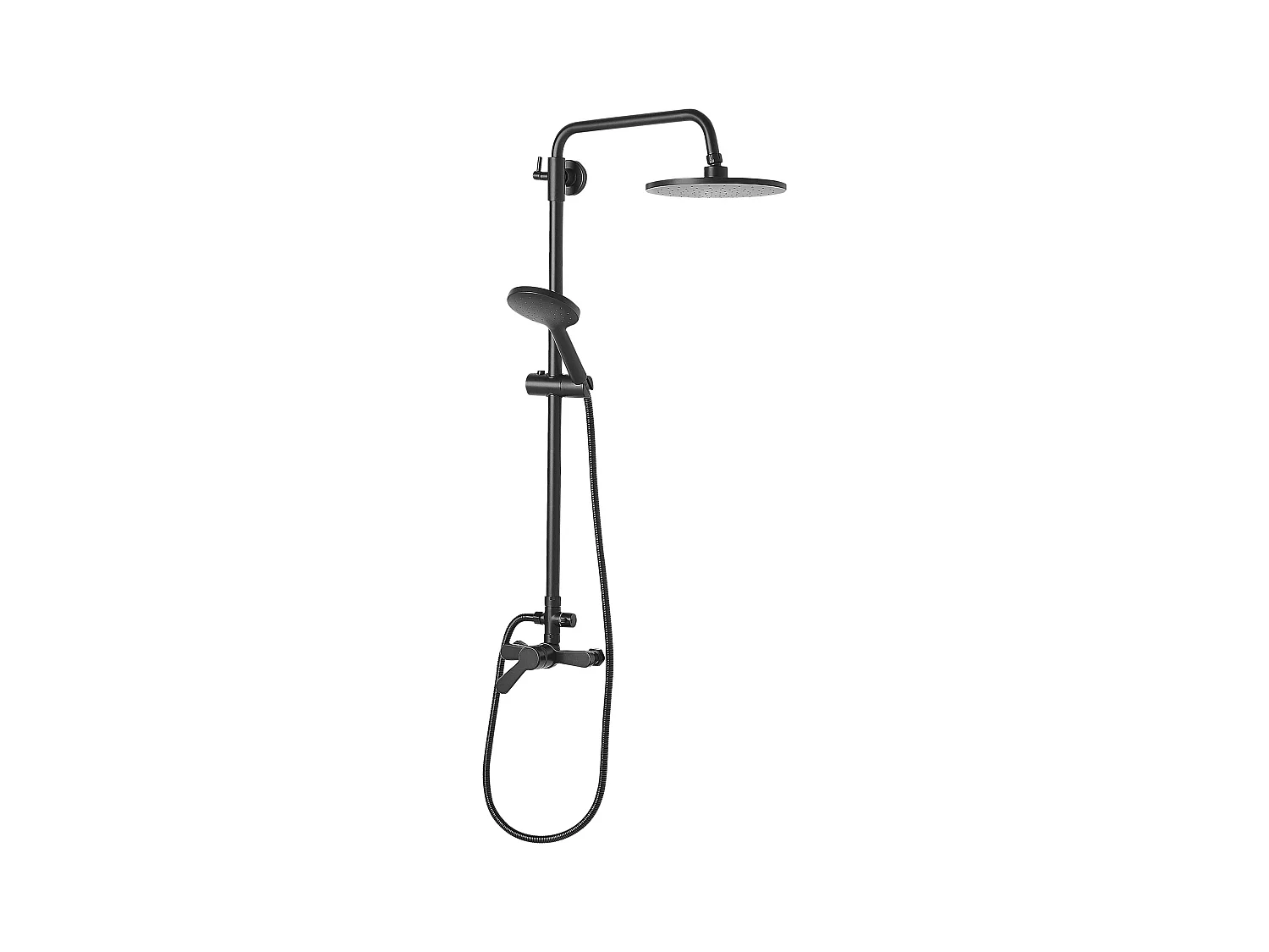 Ensemble de douche avec mitigeur et douche de pluie FARIN Noir