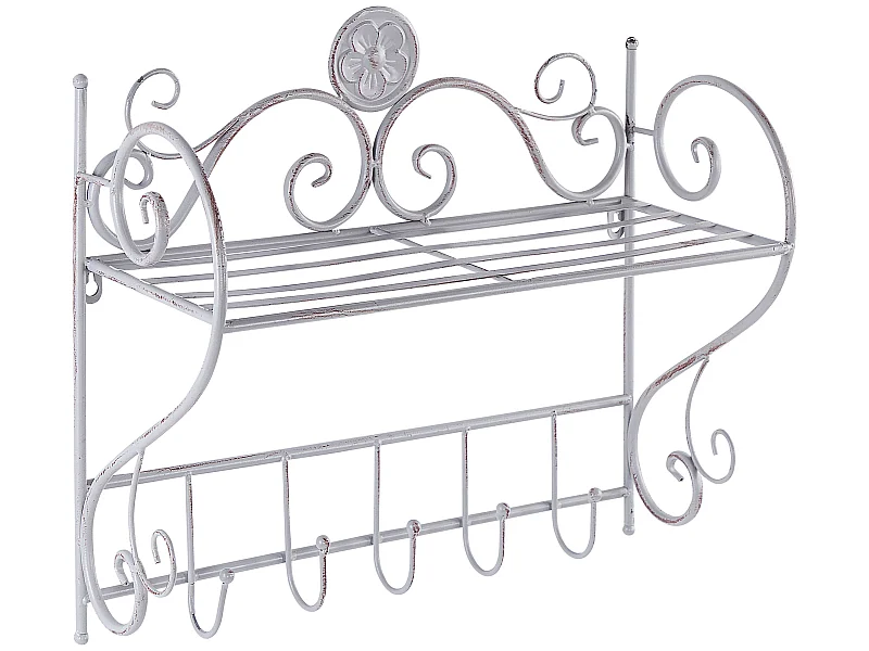 Metalowa półka łazienkowa wisząca szara OSORNO