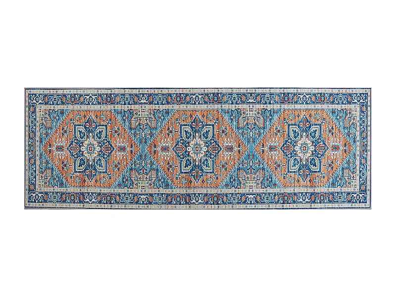 Tapete azul e laranja 70 x 200 cm RITAPURAM