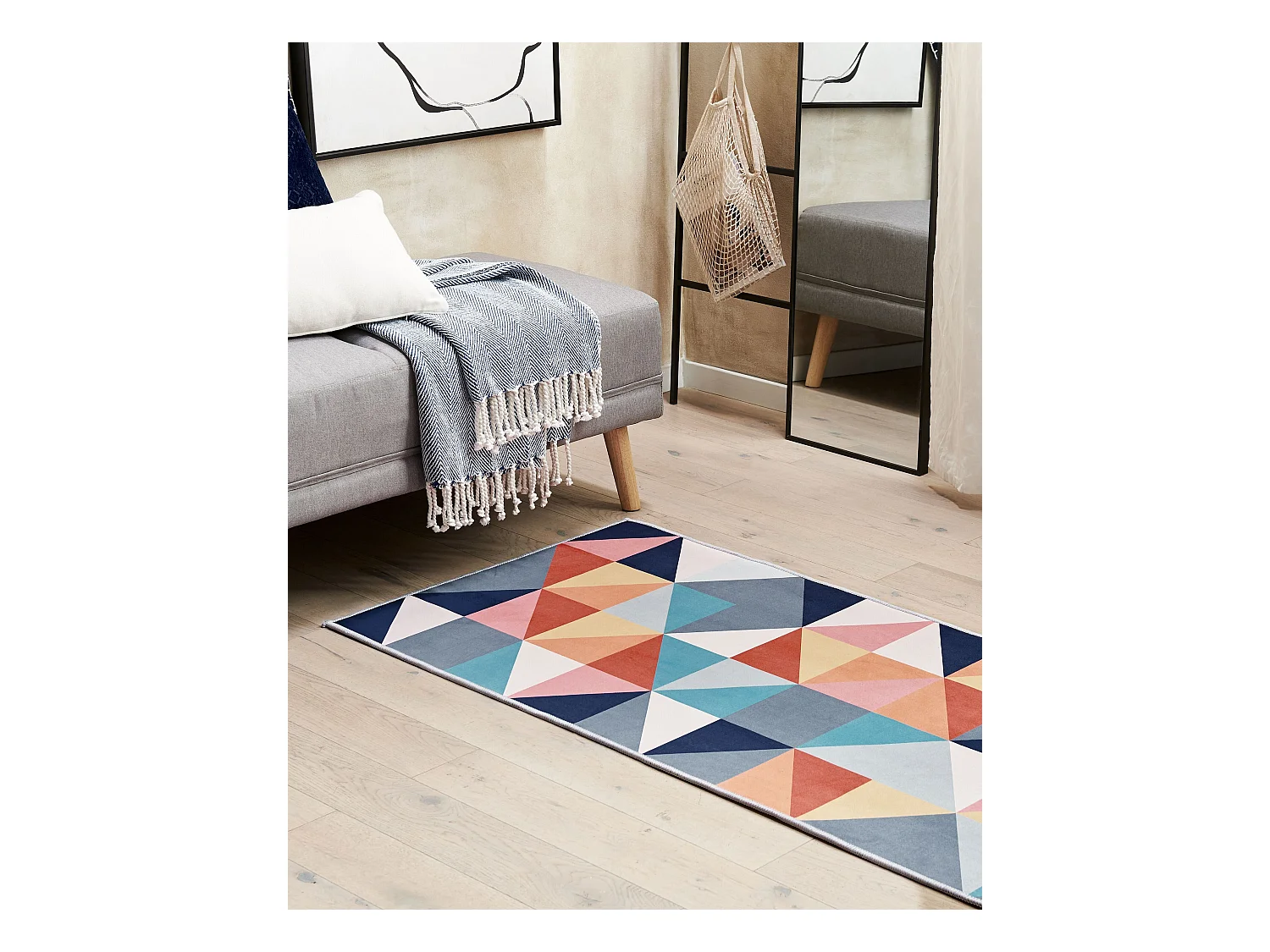 Vloerkleed polyester meerkleurig 80 x 200 cm VILLUKURI