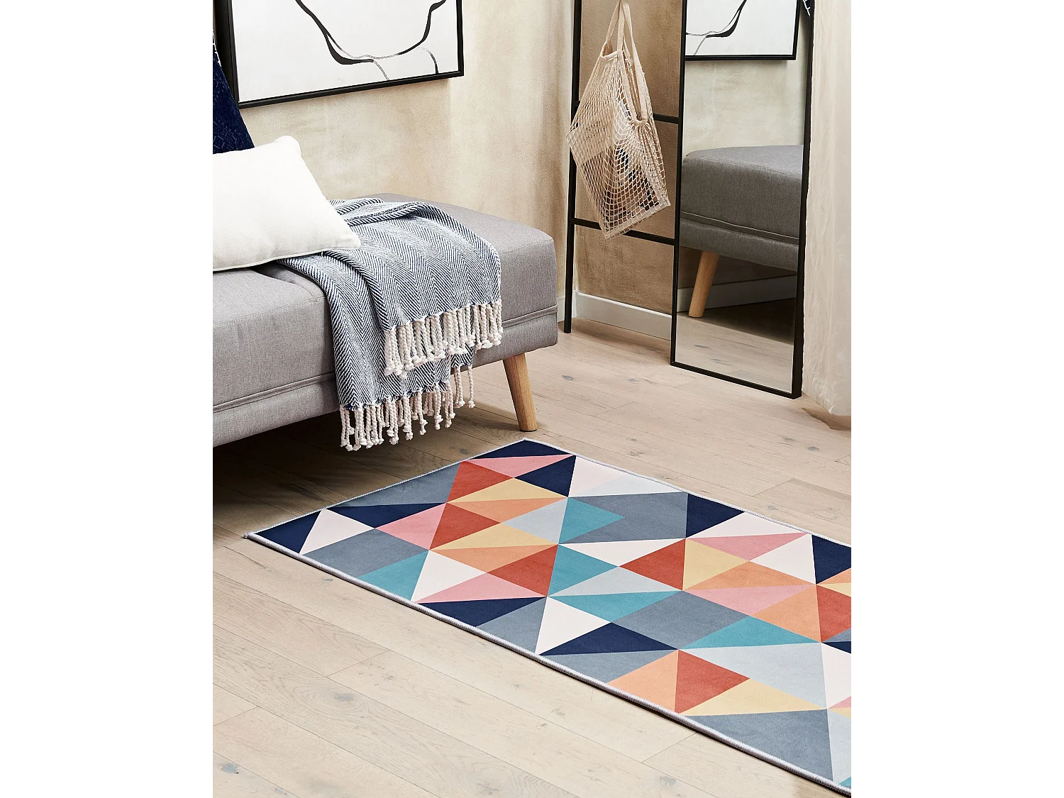 Vloerkleed polyester meerkleurig 80 x 200 cm VILLUKURI