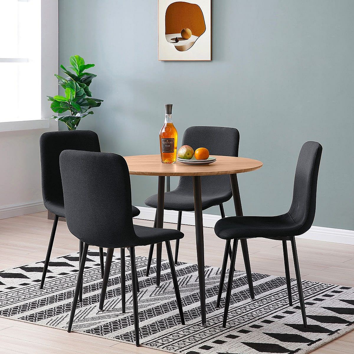 Table ronde en bois avec marqueterie (D'occasion) à Bouloz pour CHF 80