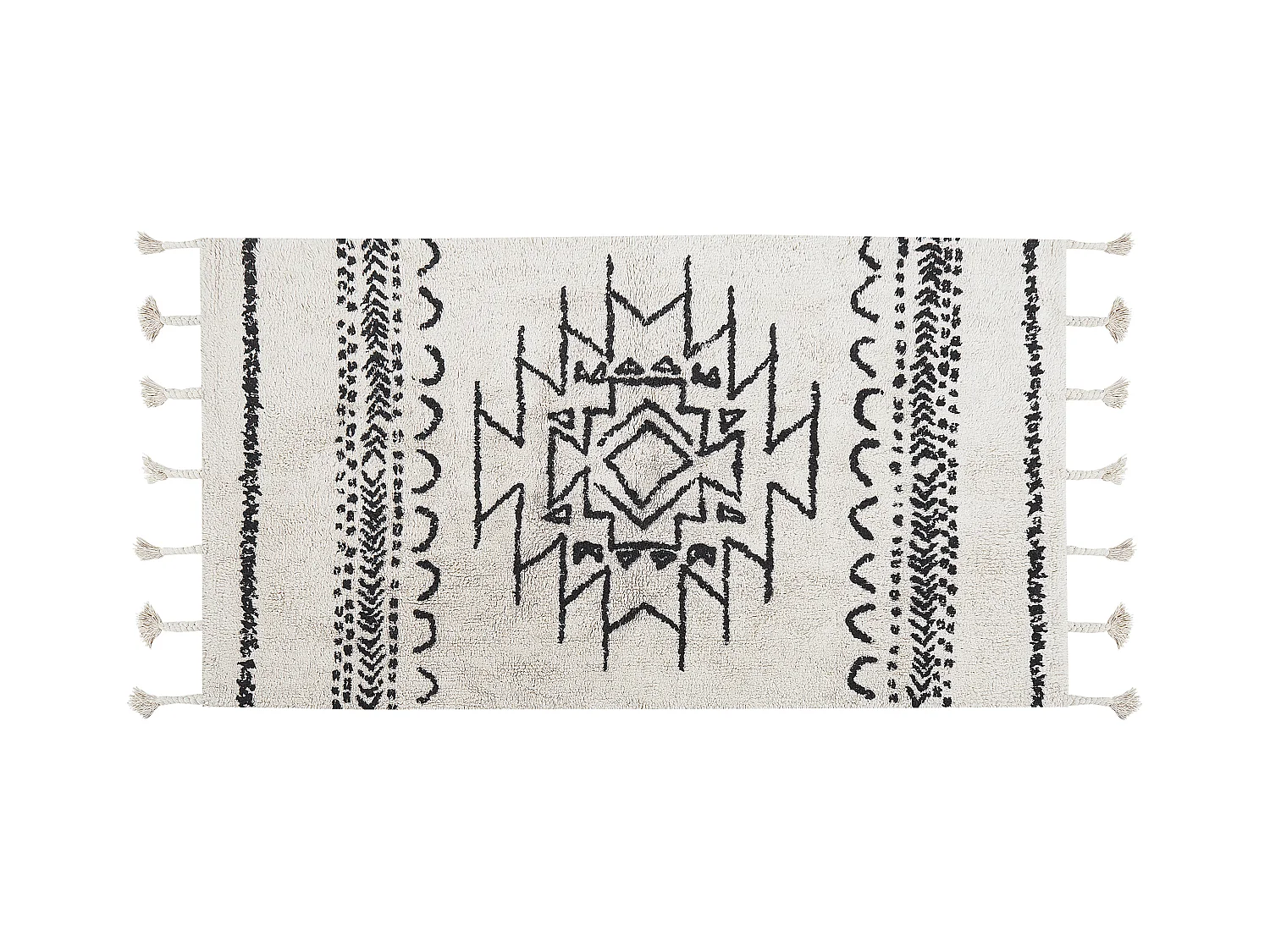 Tapis KHOURIBGA Blanc cassé 80 x 150 cm Coton
