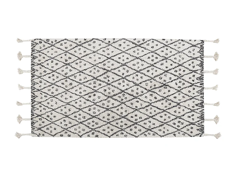 Tapis AGADIR Blanc cassé 80 x 150 cm Coton