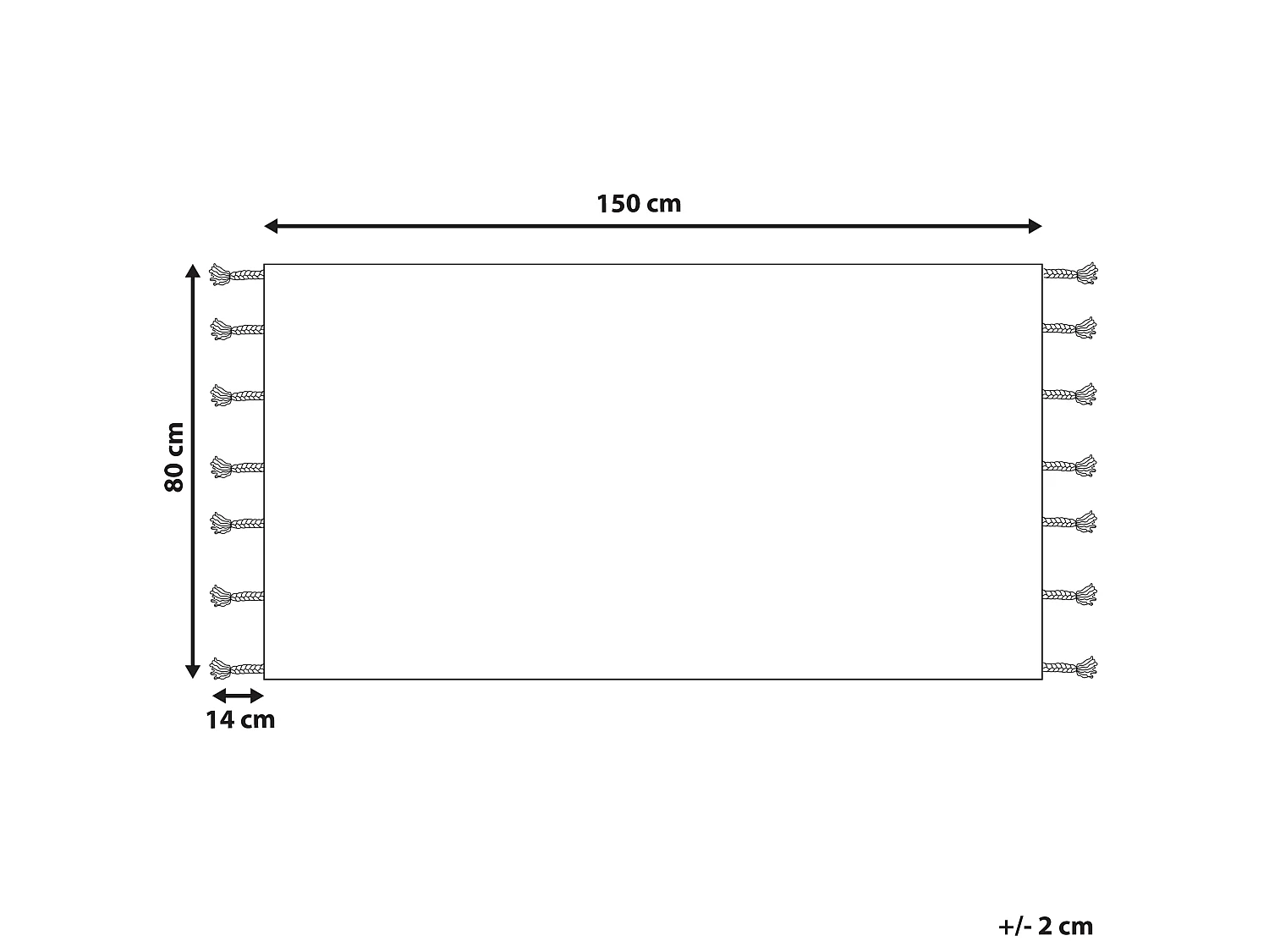 Tapis AGADIR Blanc cassé 80 x 150 cm Coton