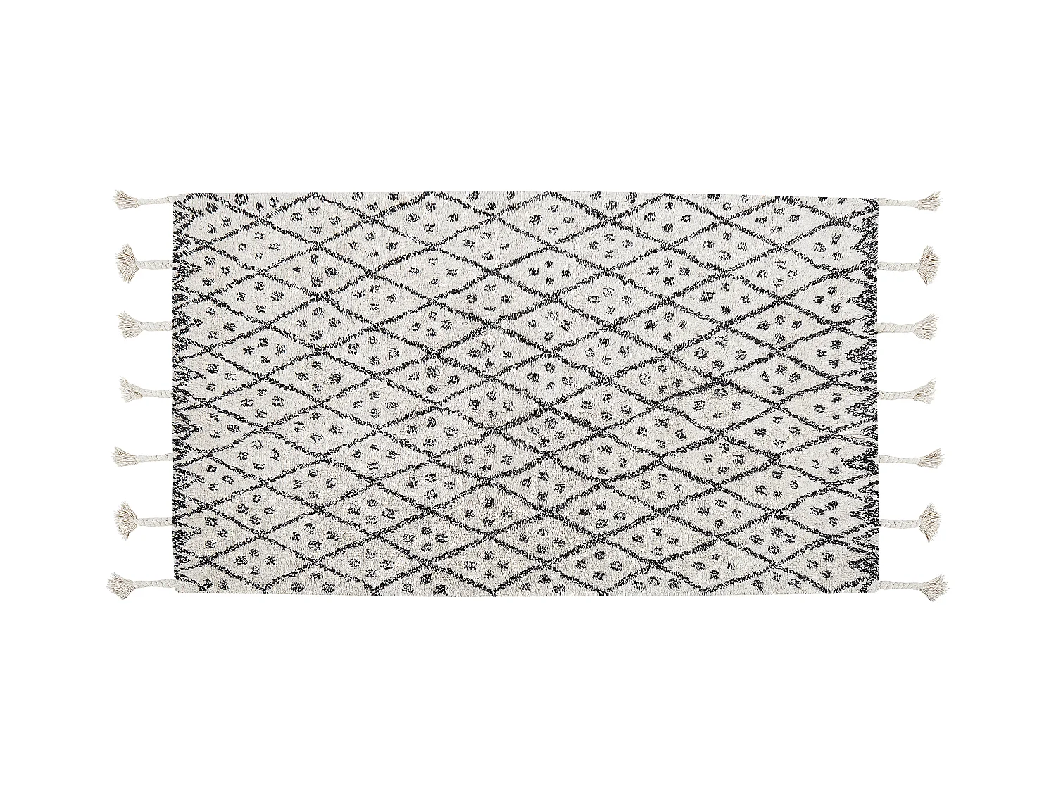 Tapis AGADIR Blanc cassé 80 x 150 cm Coton