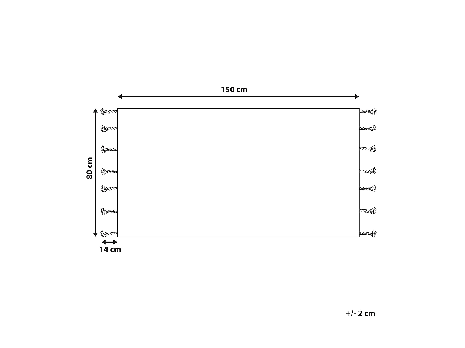 Tapis AGADIR Blanc cassé 80 x 150 cm Coton