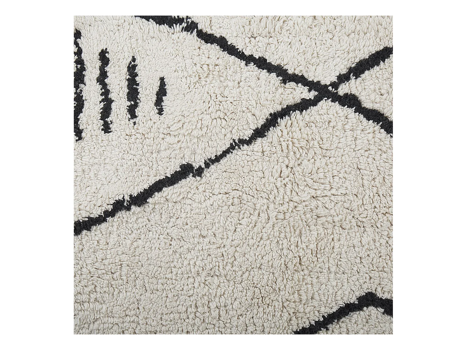 Vloerkleed katoen wit/zwart 160 x 230 cm KEBIR