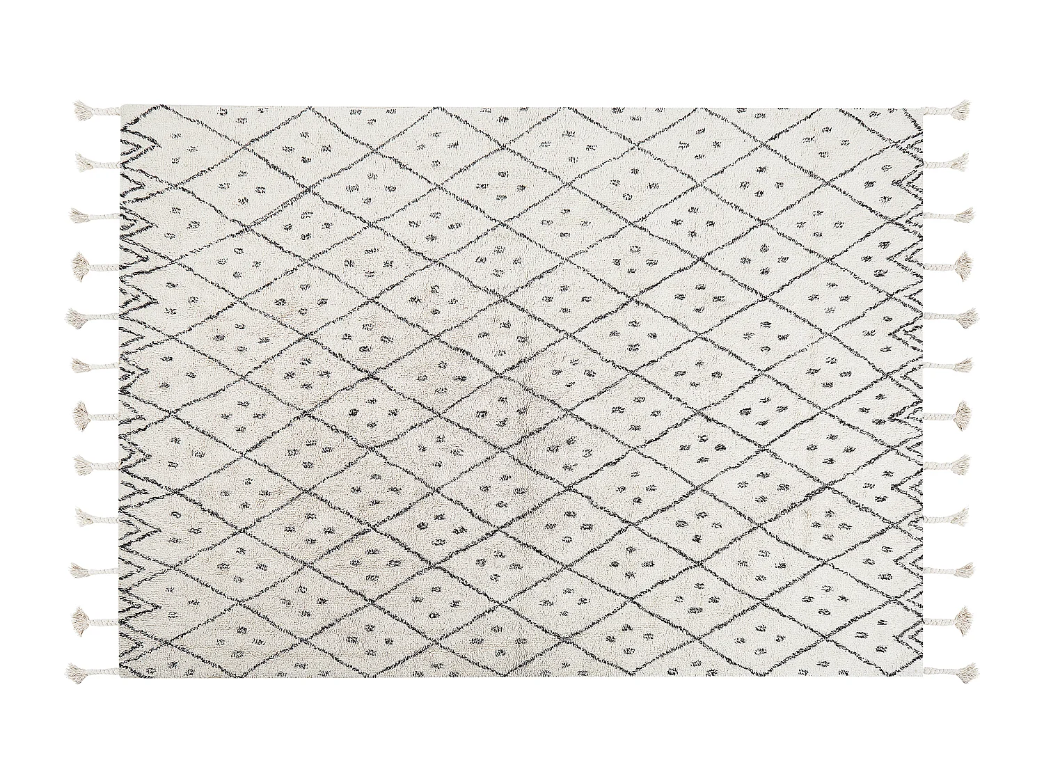 Tapis AGADIR Blanc cassé 160 x 230 cm Coton