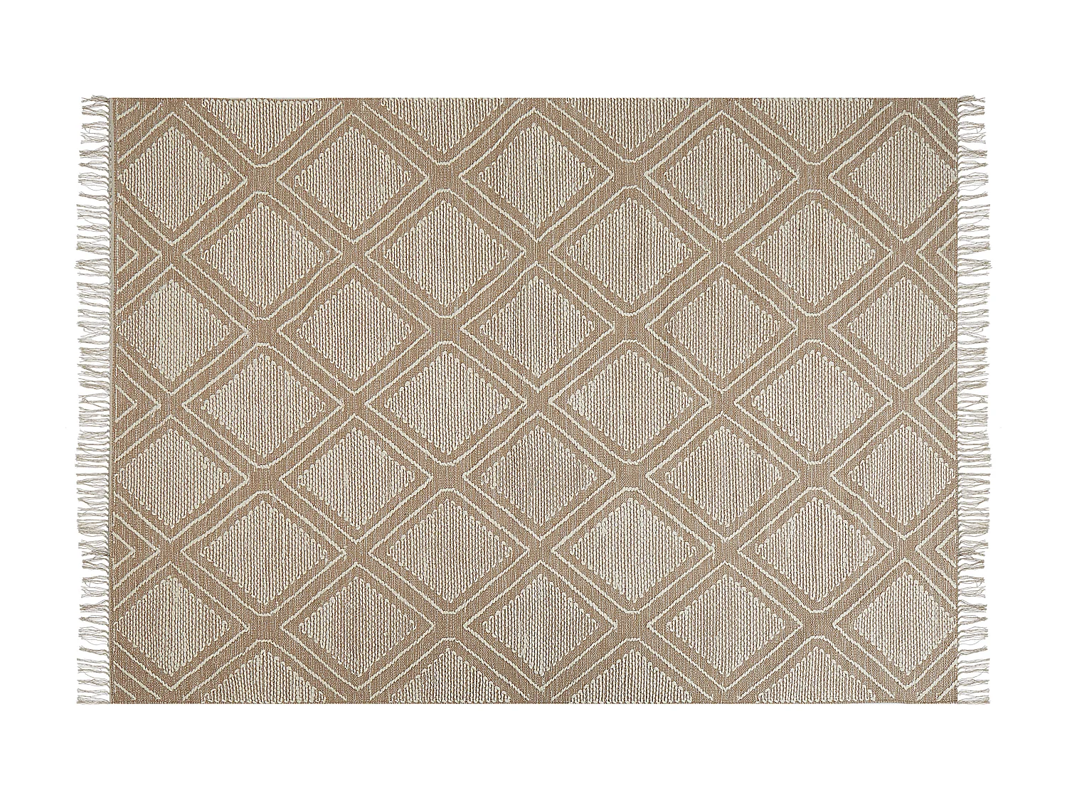 Tapis KACEM Beige 160 x 230 cm Coton