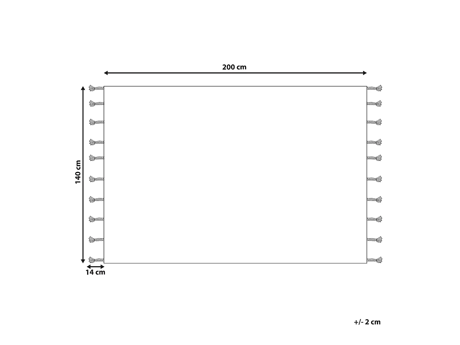 Tapis AGADIR Blanc cassé 140 x 200 cm Coton