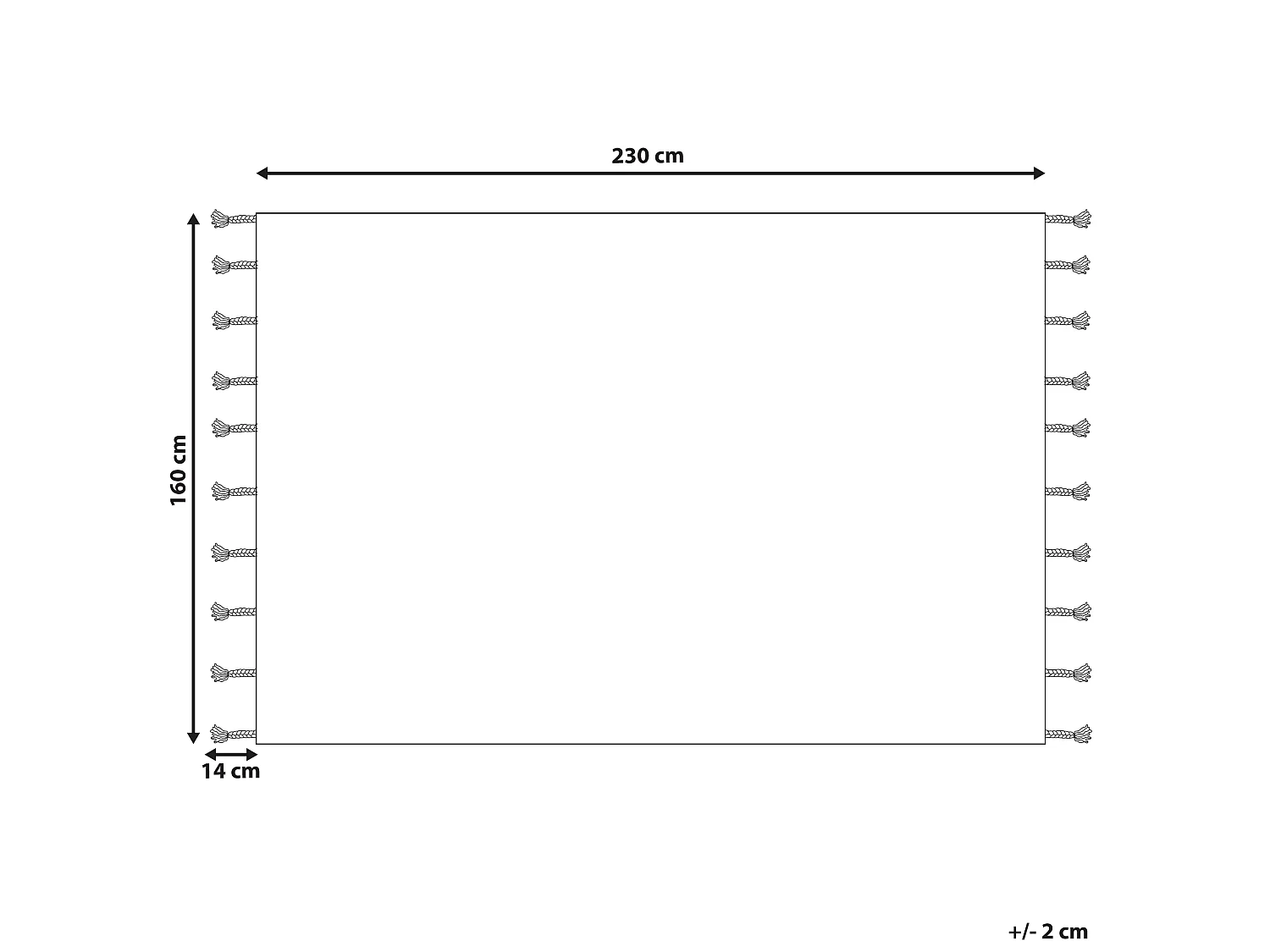 Tapis KHOURIBGA Blanc cassé 160 x 230 cm Coton