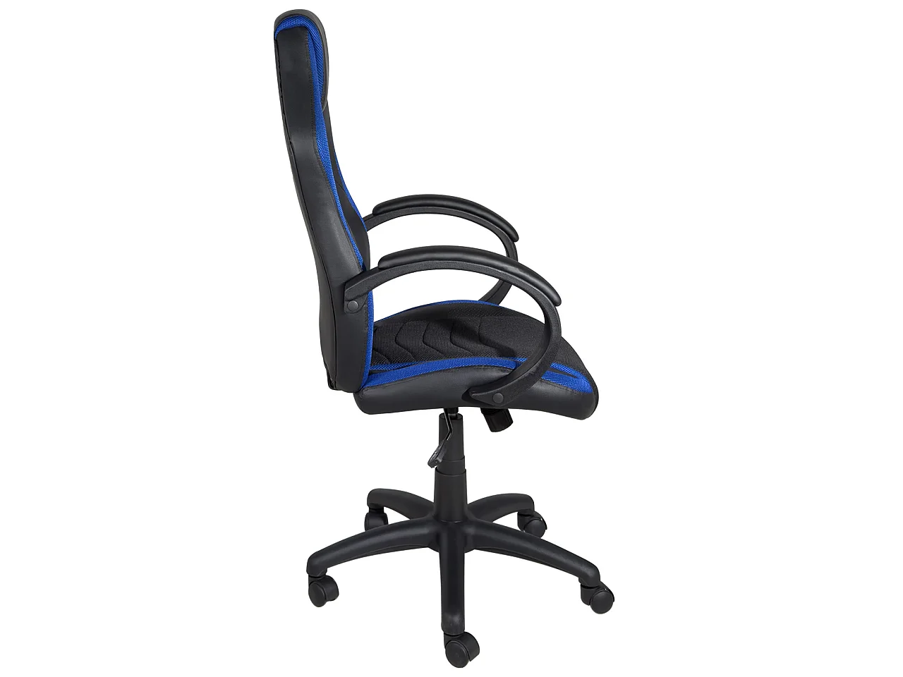 Chaise bureau gamer bicolore similicuir TEAM (Bleu et Noir)