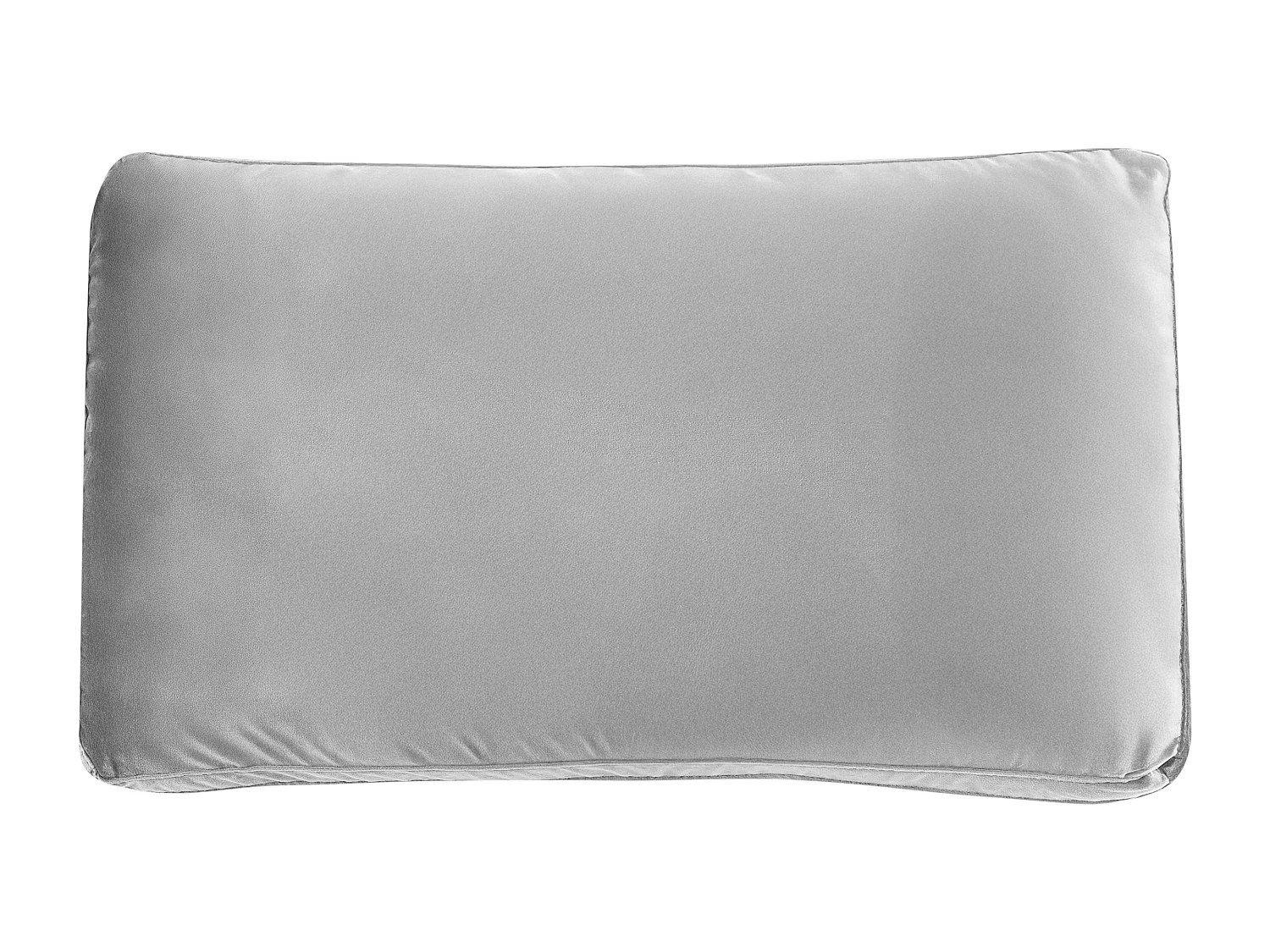 Modul Ecksessel aus Samtstoff Grau quadratisch mit Rückenkissen Glamour Evja