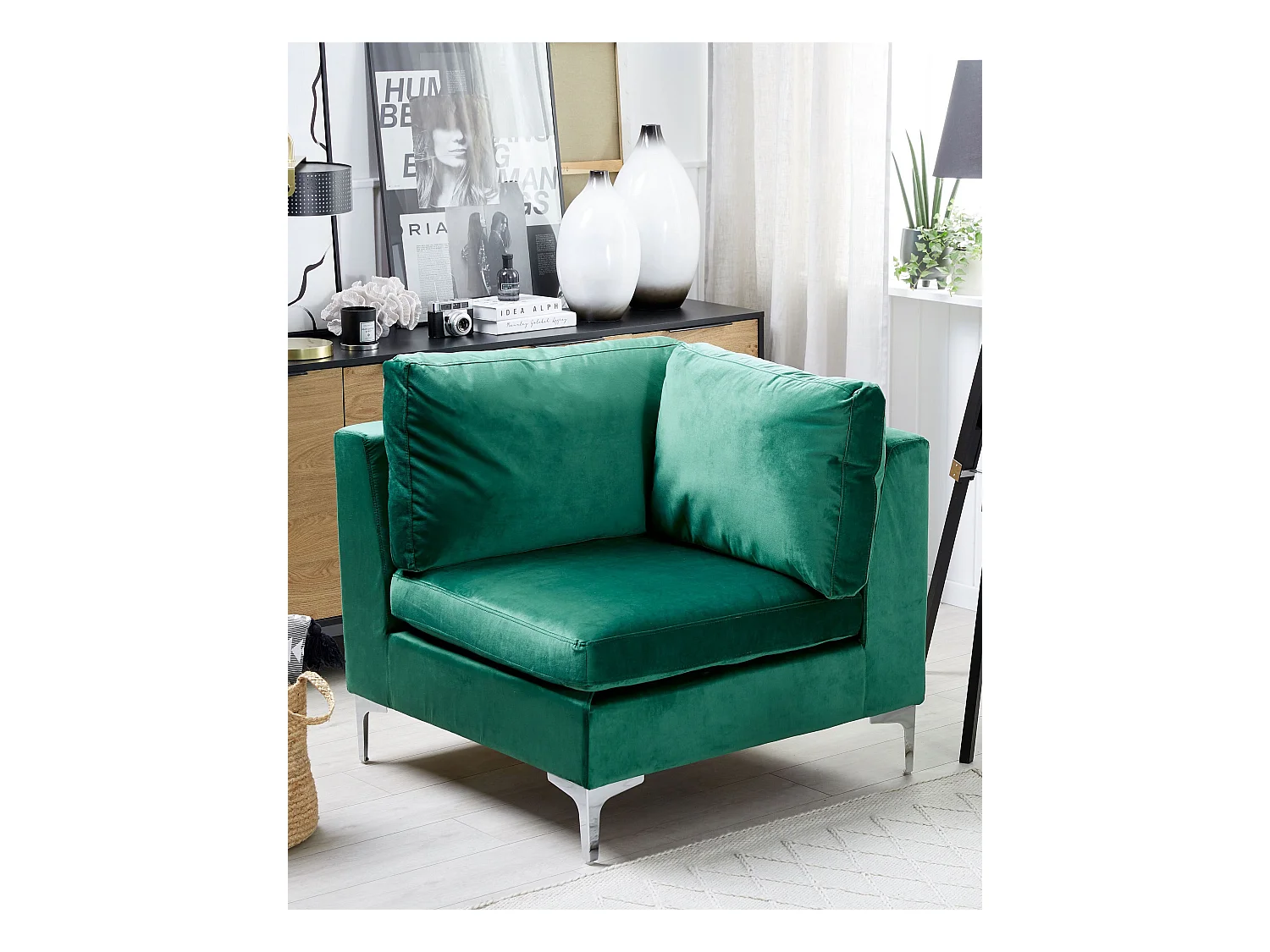 Module d'angle EVJA Velours Vert