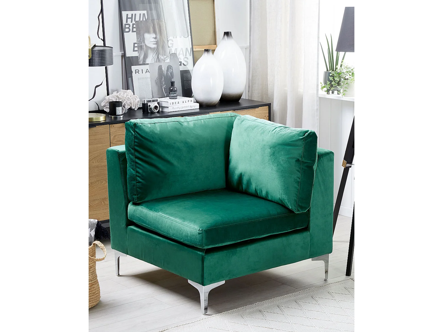 Module d'angle EVJA Velours Vert