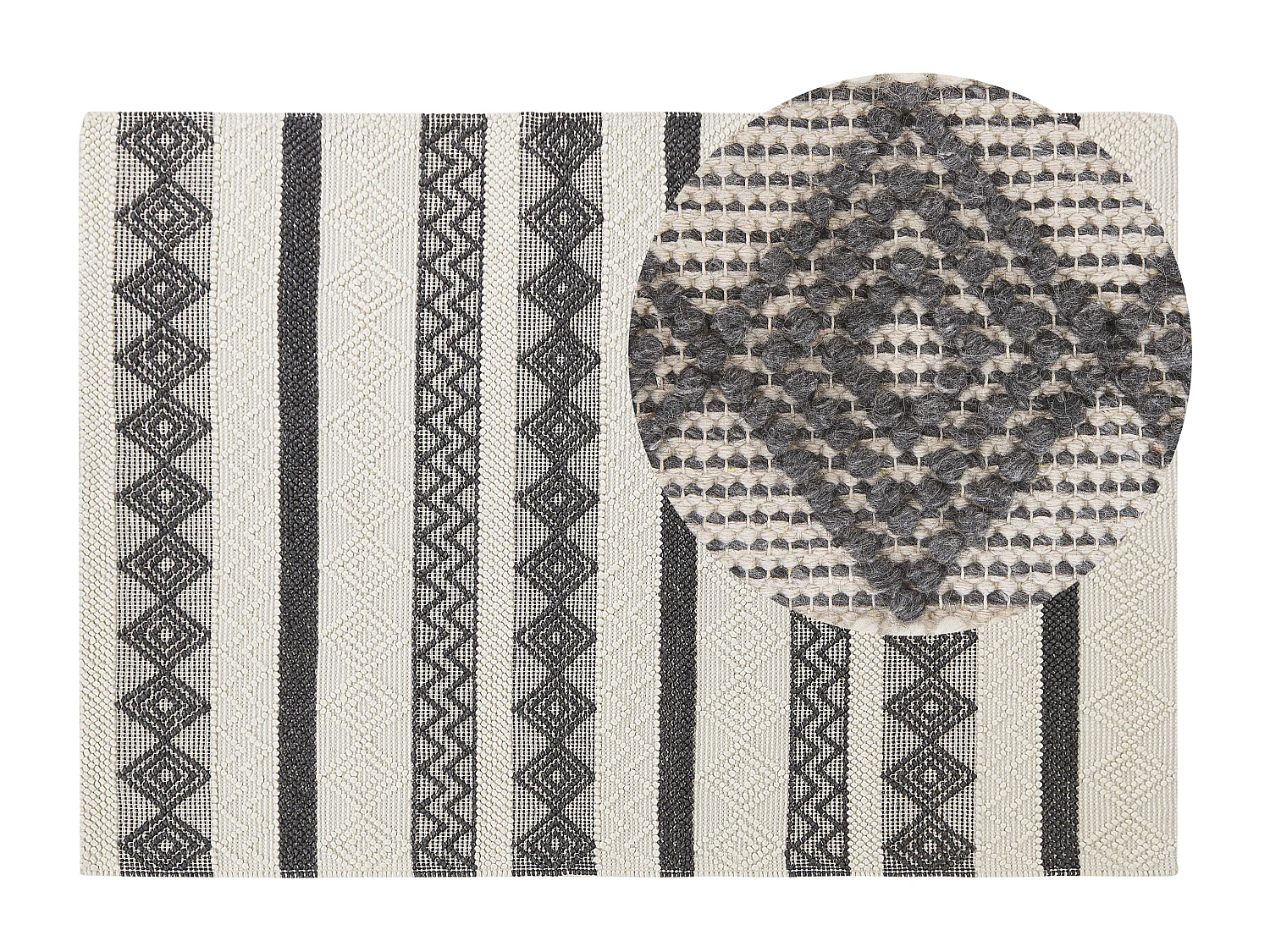 Tapis DAVUTLAR Beige clair 160 x 230 cm Laine