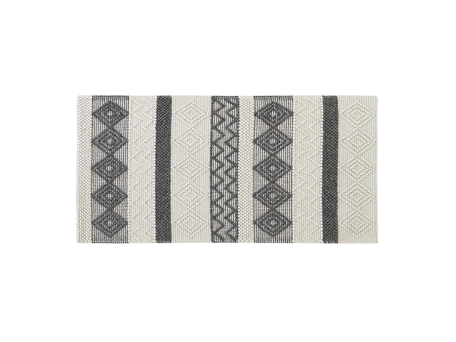 Tapete de lã creme e cinzento 80 x 150 cm DAVUTLAR