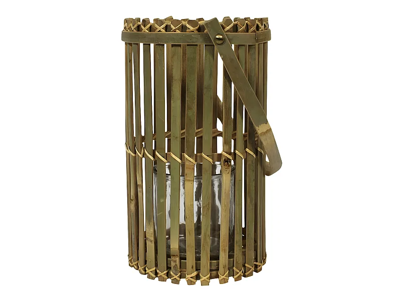 Lanterne tube en bambou Rattan