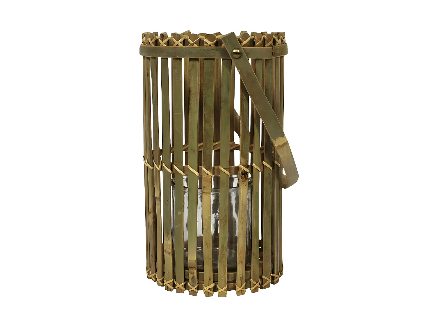 Lanterne tube en bambou Rattan