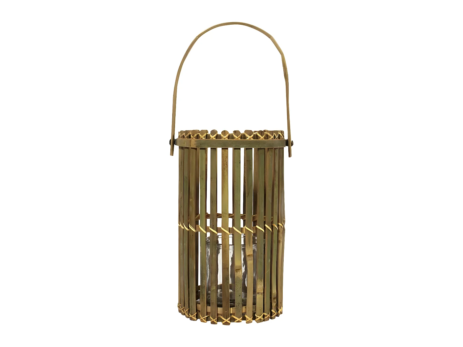 Lanterne tube en bambou Rattan
