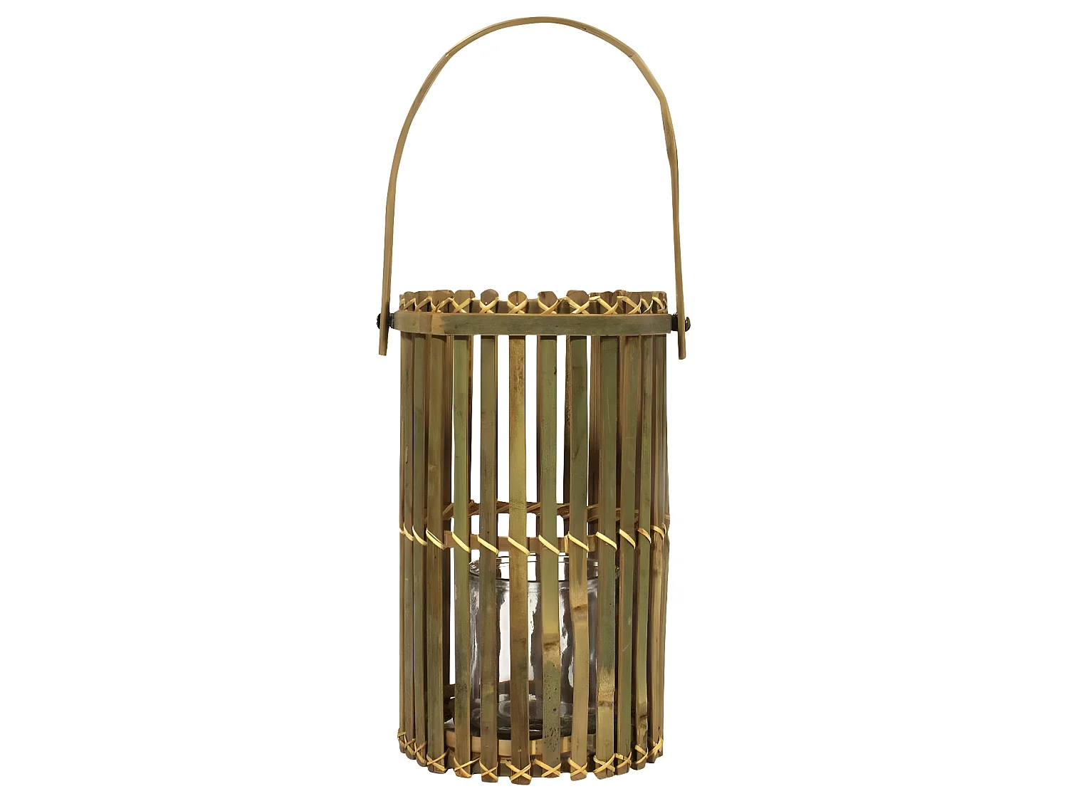 Lanterne tube en bambou Rattan