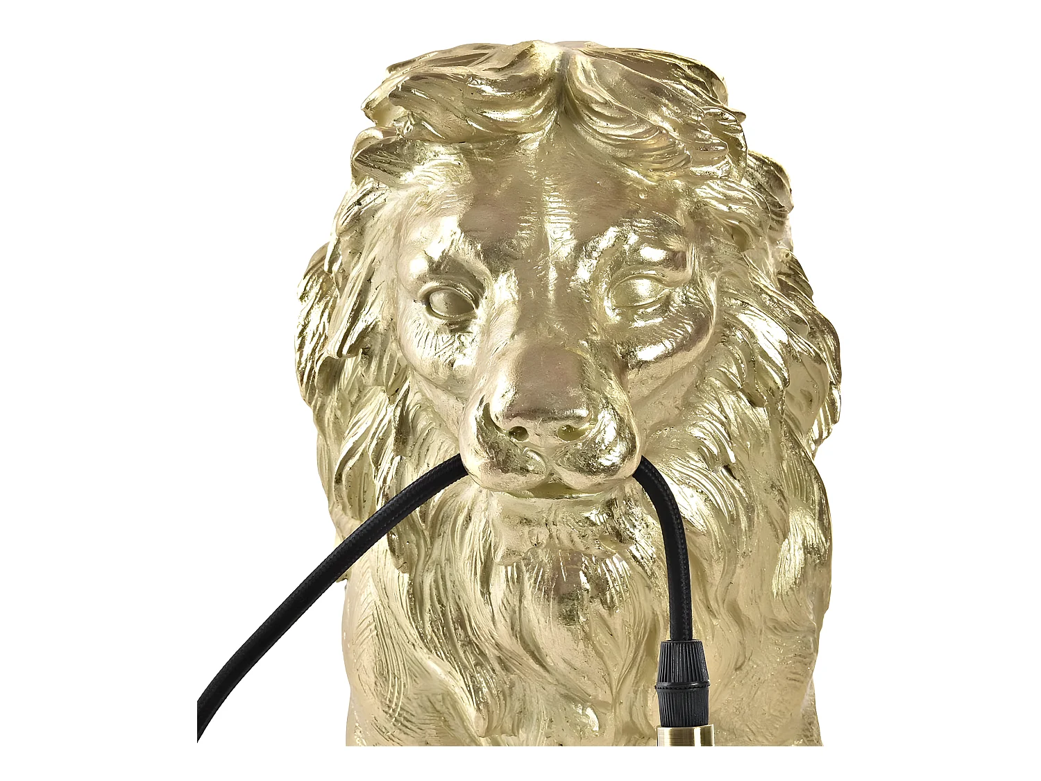 Lampe à poser lion doré 35.5 cm