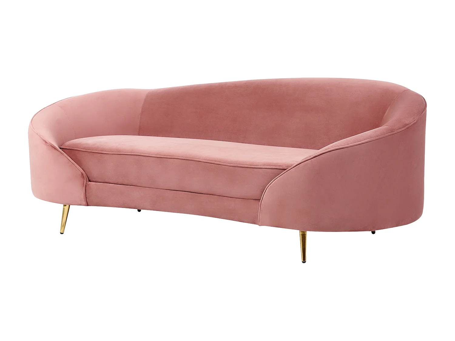 Sofá SAVAR Terciopelo Rosa 3 plazas