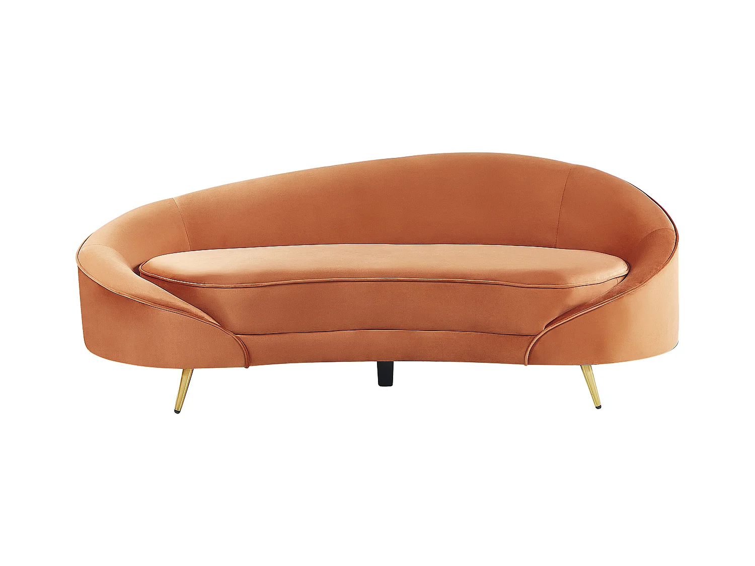 Bank SAVAR Fluweel Oranje 3-zitter