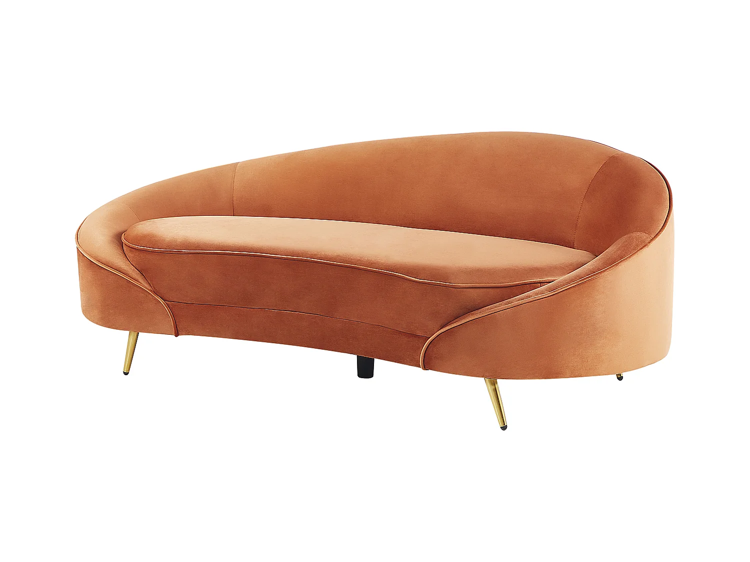 Bank SAVAR Fluweel Oranje 3-zitter