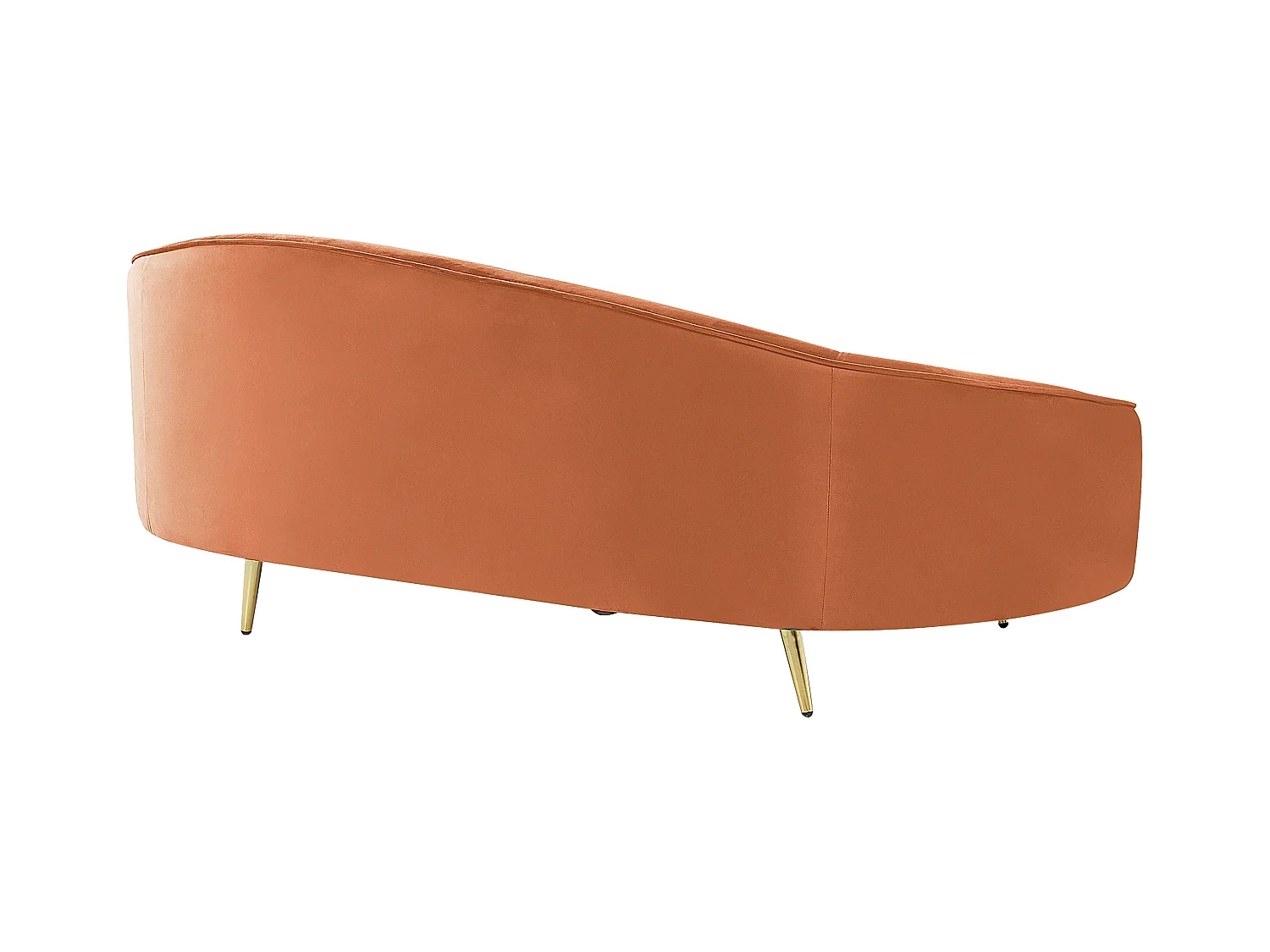 Bank SAVAR Fluweel Oranje 3-zitter