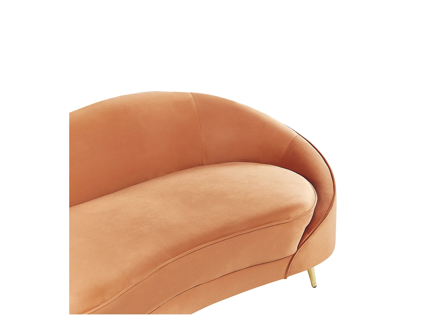 Bank SAVAR Fluweel Oranje 3-zitter