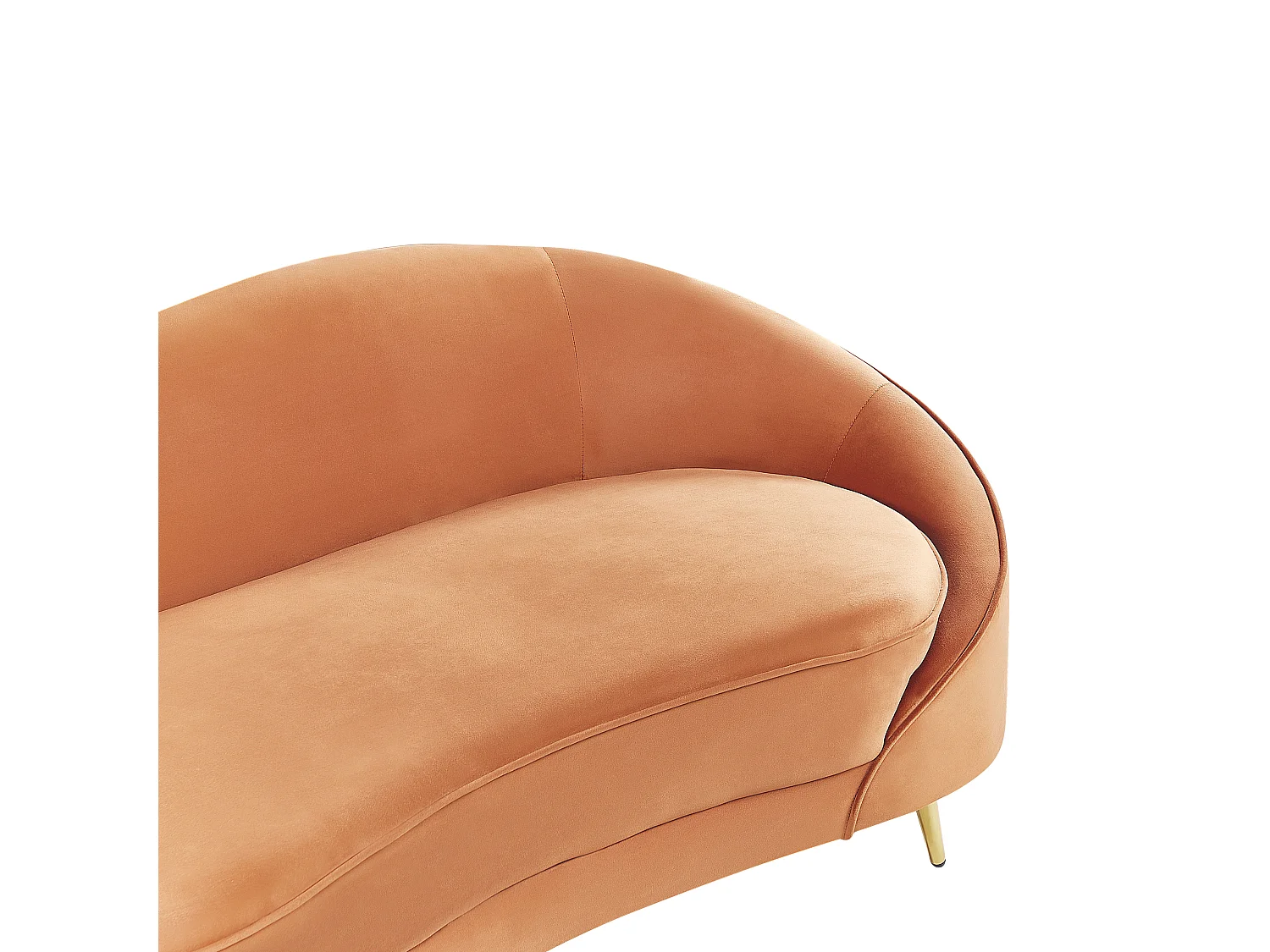 Bank SAVAR Fluweel Oranje 3-zitter