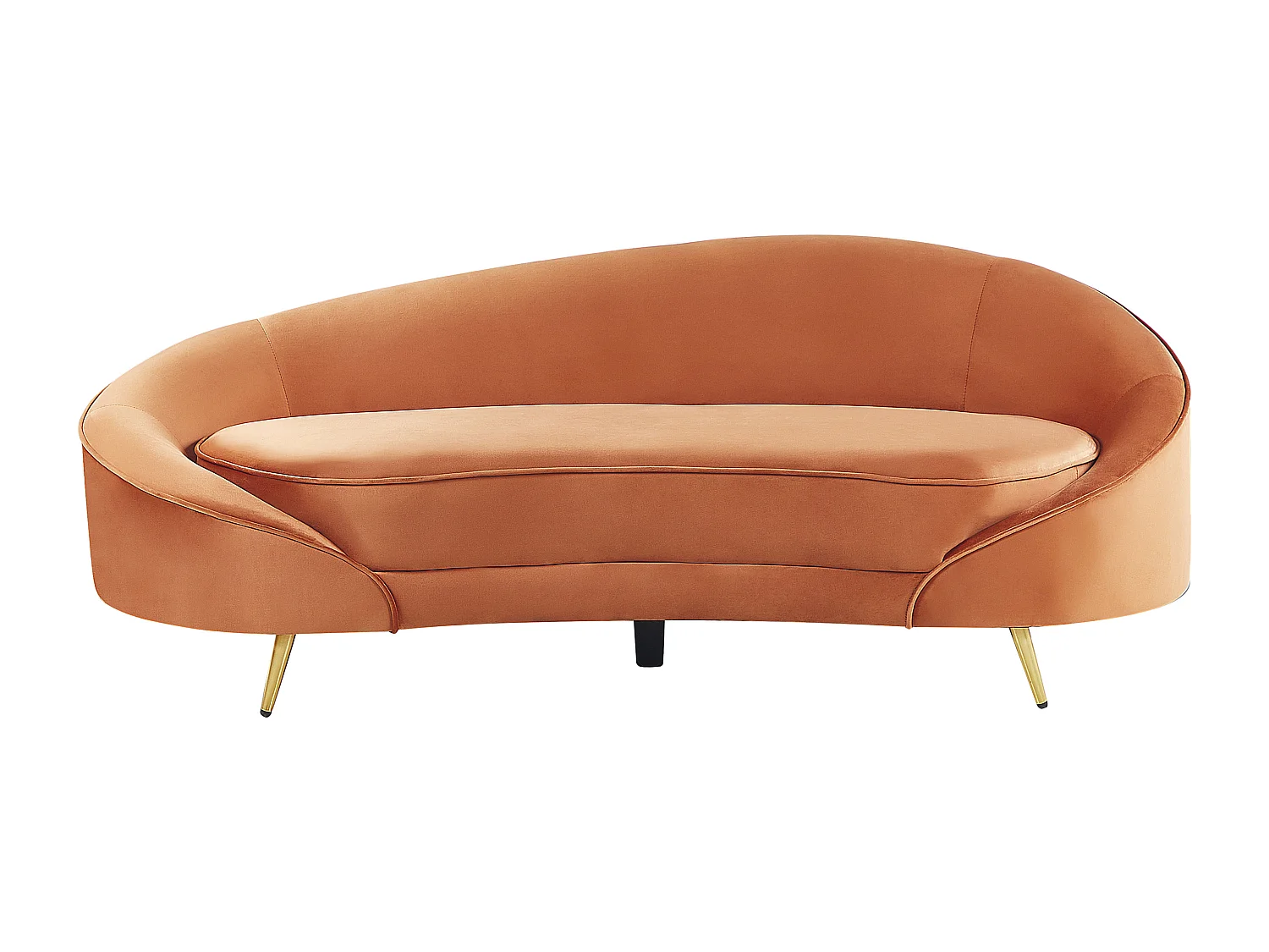 Canapé 3 places SAVAR Velours Orange