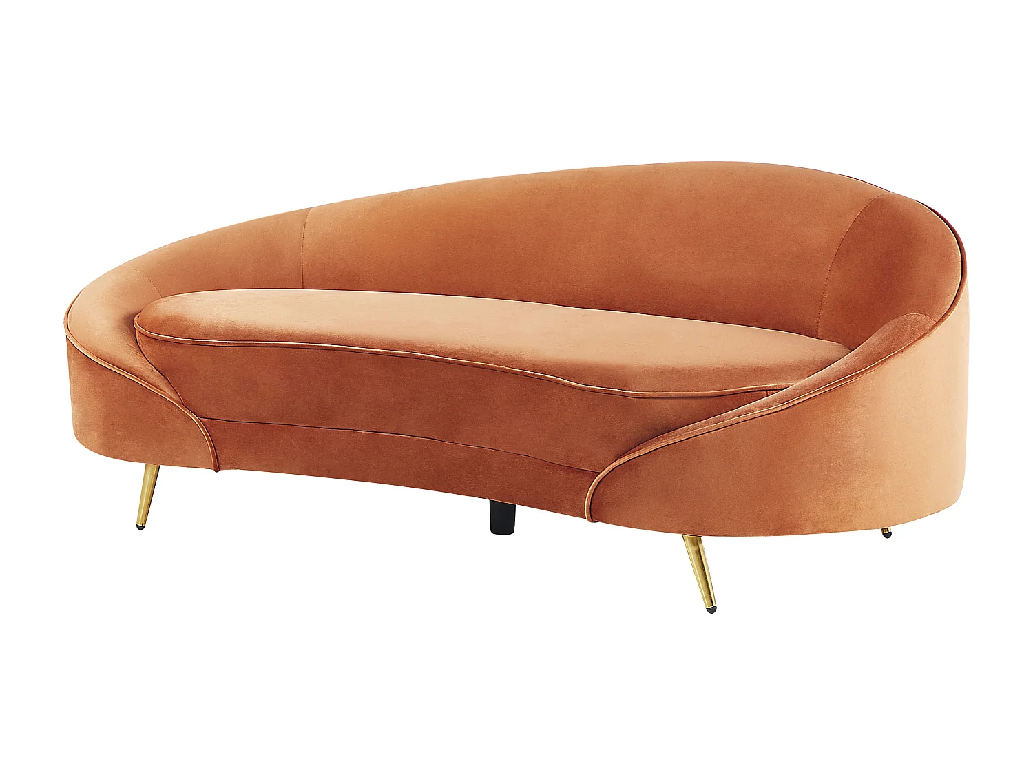 Canapé 3 places SAVAR Velours Orange