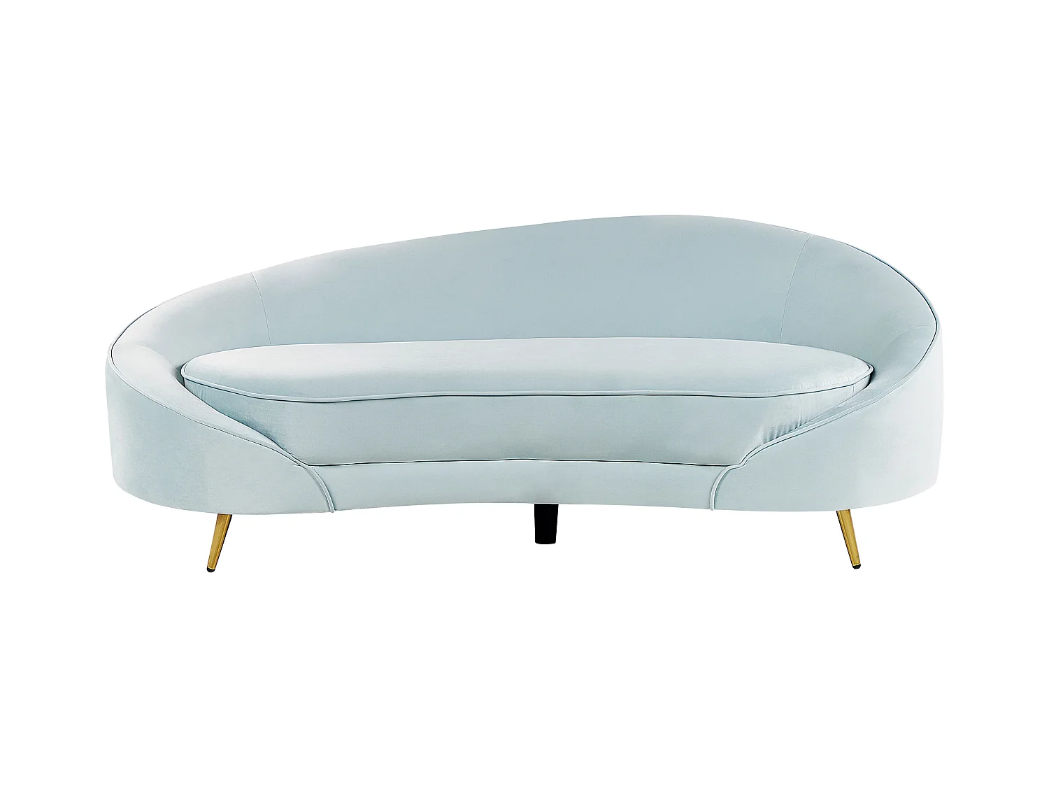 Divano SAVAR Velluto Azzurro 3 posti