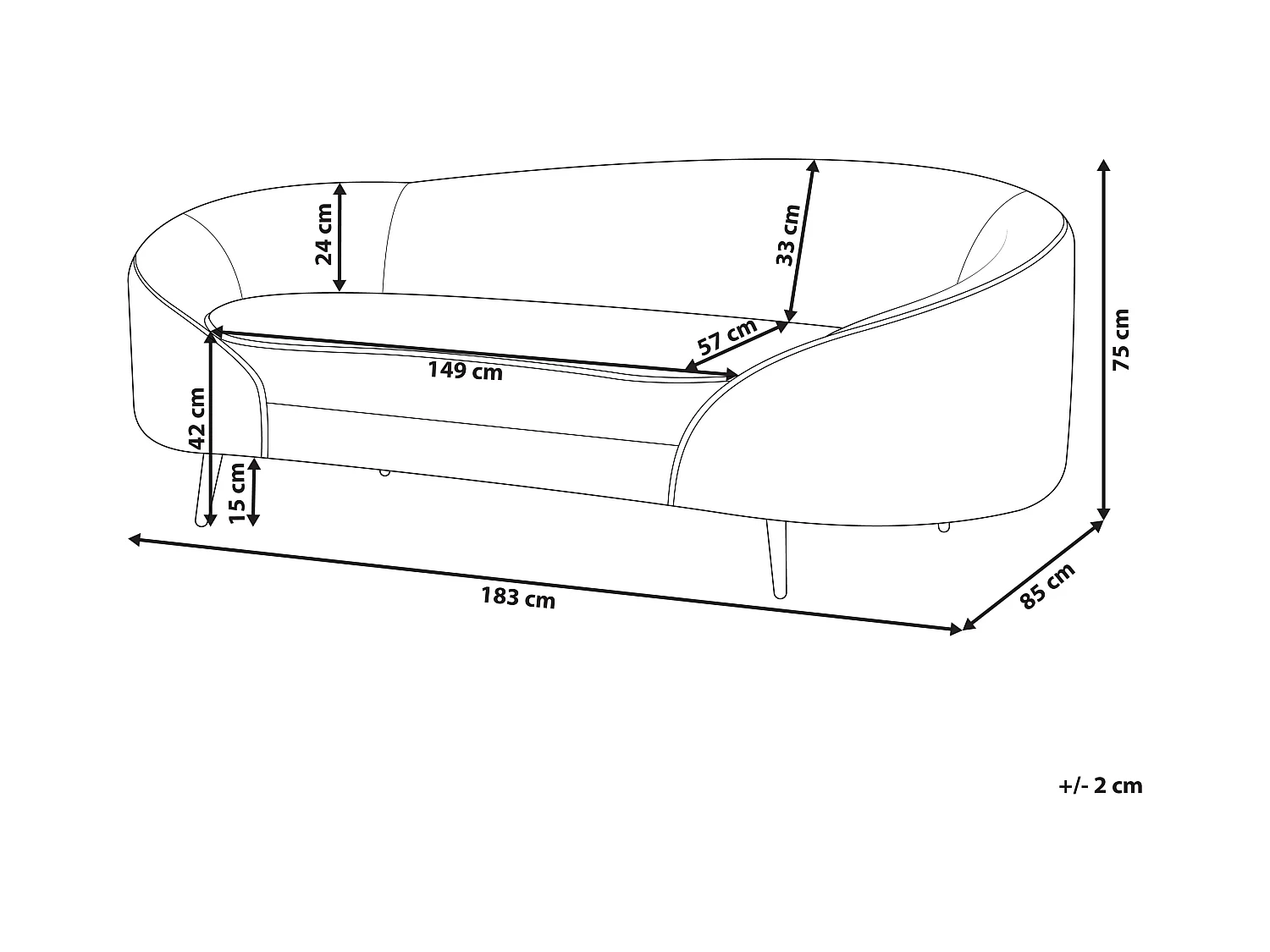 Divano SAVAR Velluto Azzurro 3 posti