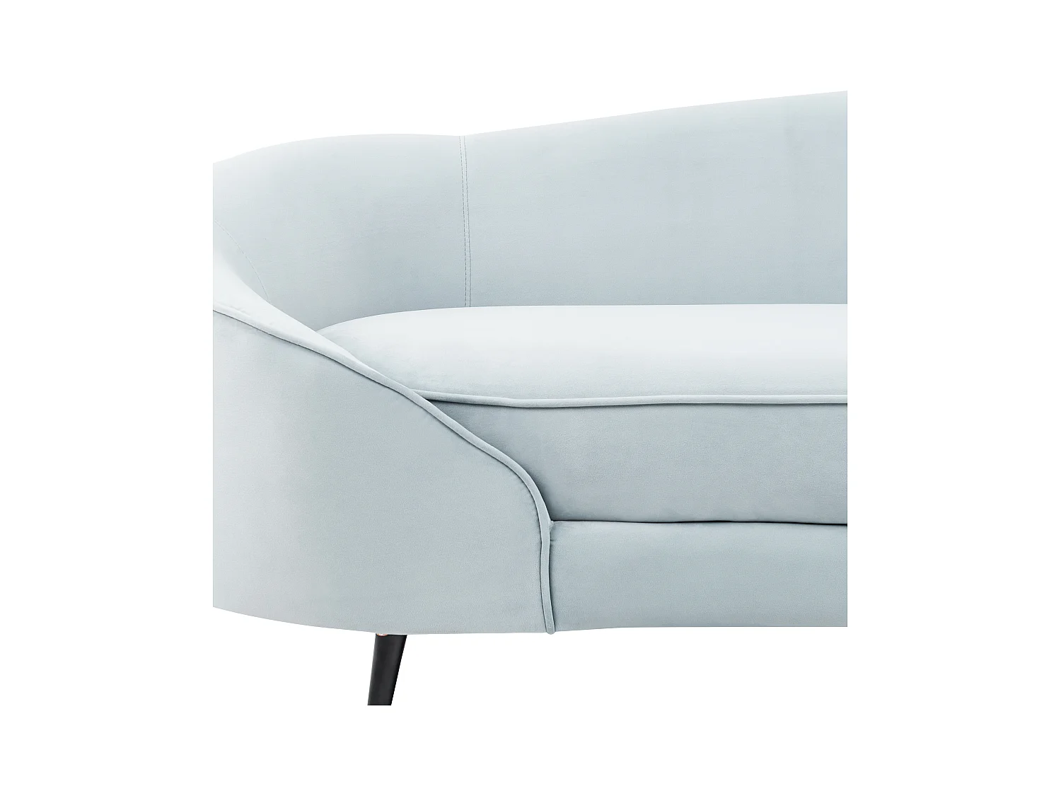 Divano SAVAR Velluto Azzurro 3 posti