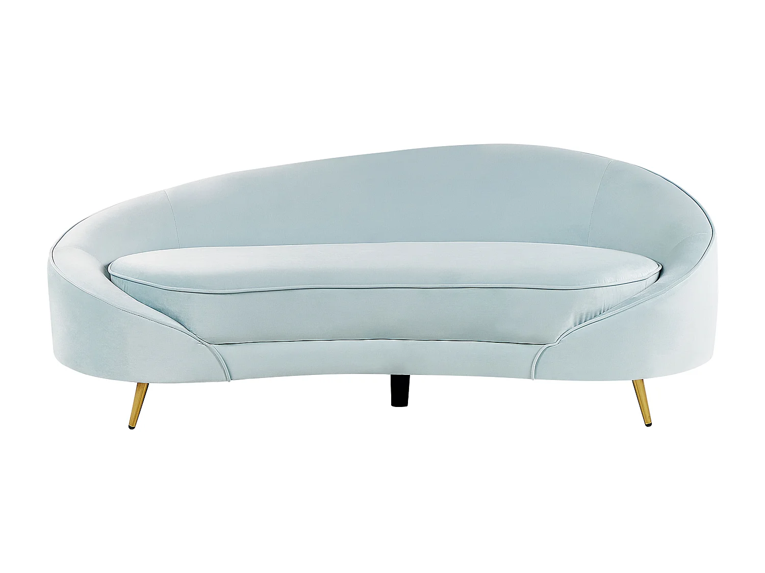 Divano SAVAR Velluto Azzurro 3 posti